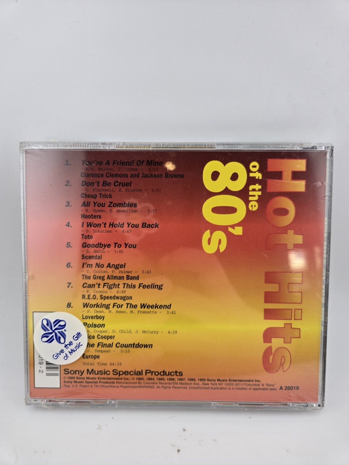 SEALED Hot Hits Of The 80's - Various Artist (CD, 1995, Sony Music)