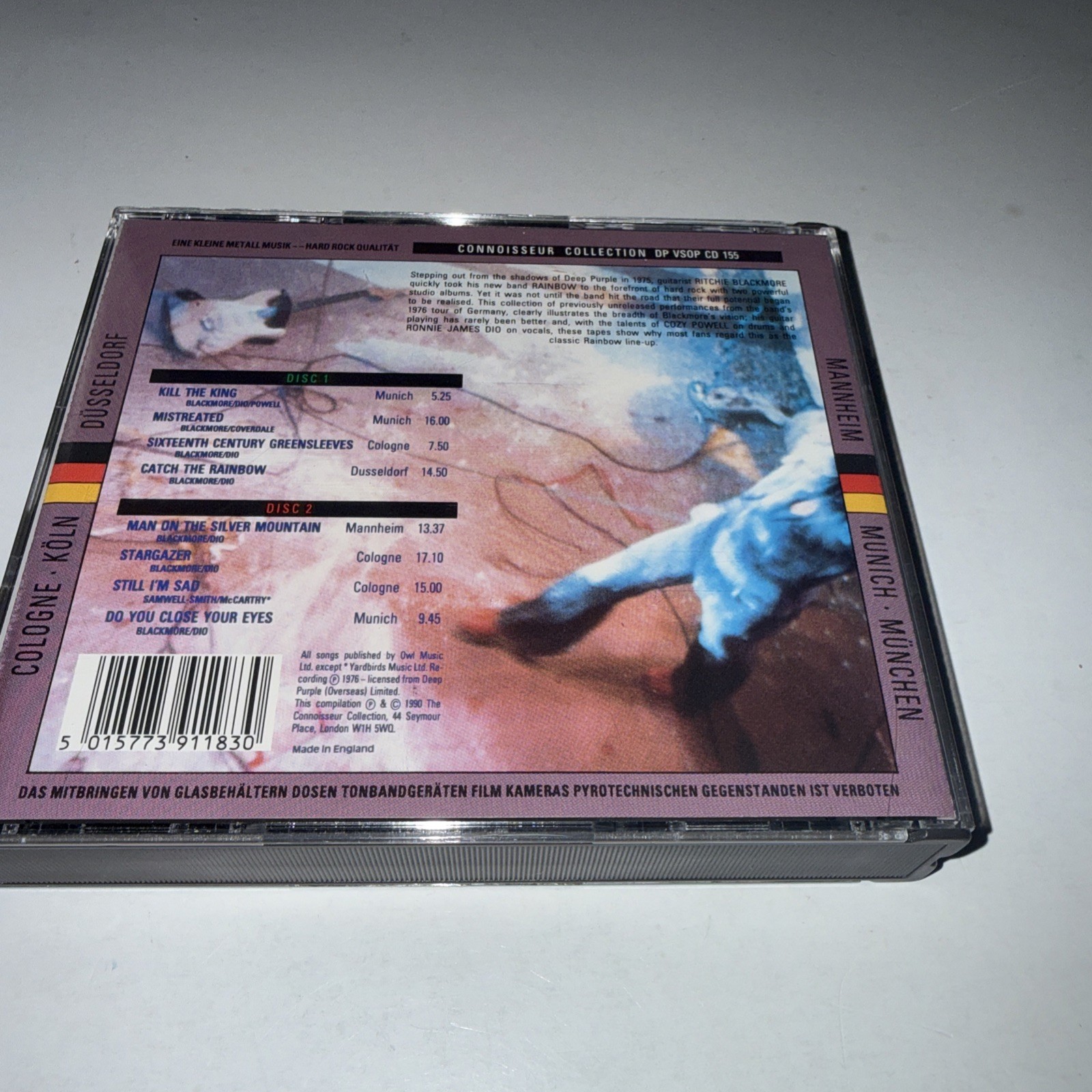 Rainbow Live In Germany 1976 2-CD Box Set 1990 UK Press Fat Box Deep Purple Dio