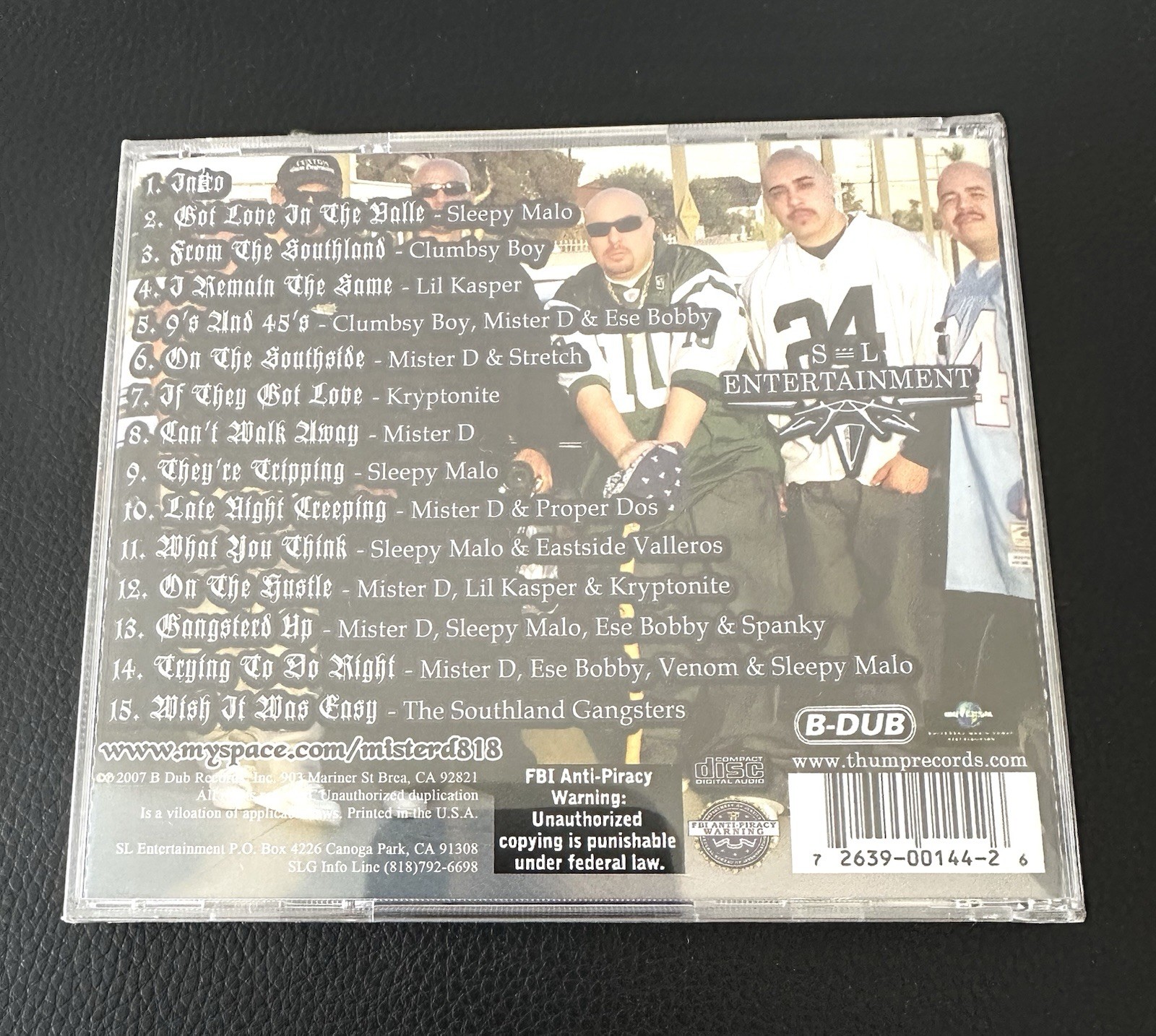 Southland Gangsters Still The Realest 2007 B-Dub Records Rap CD NEW SEALED