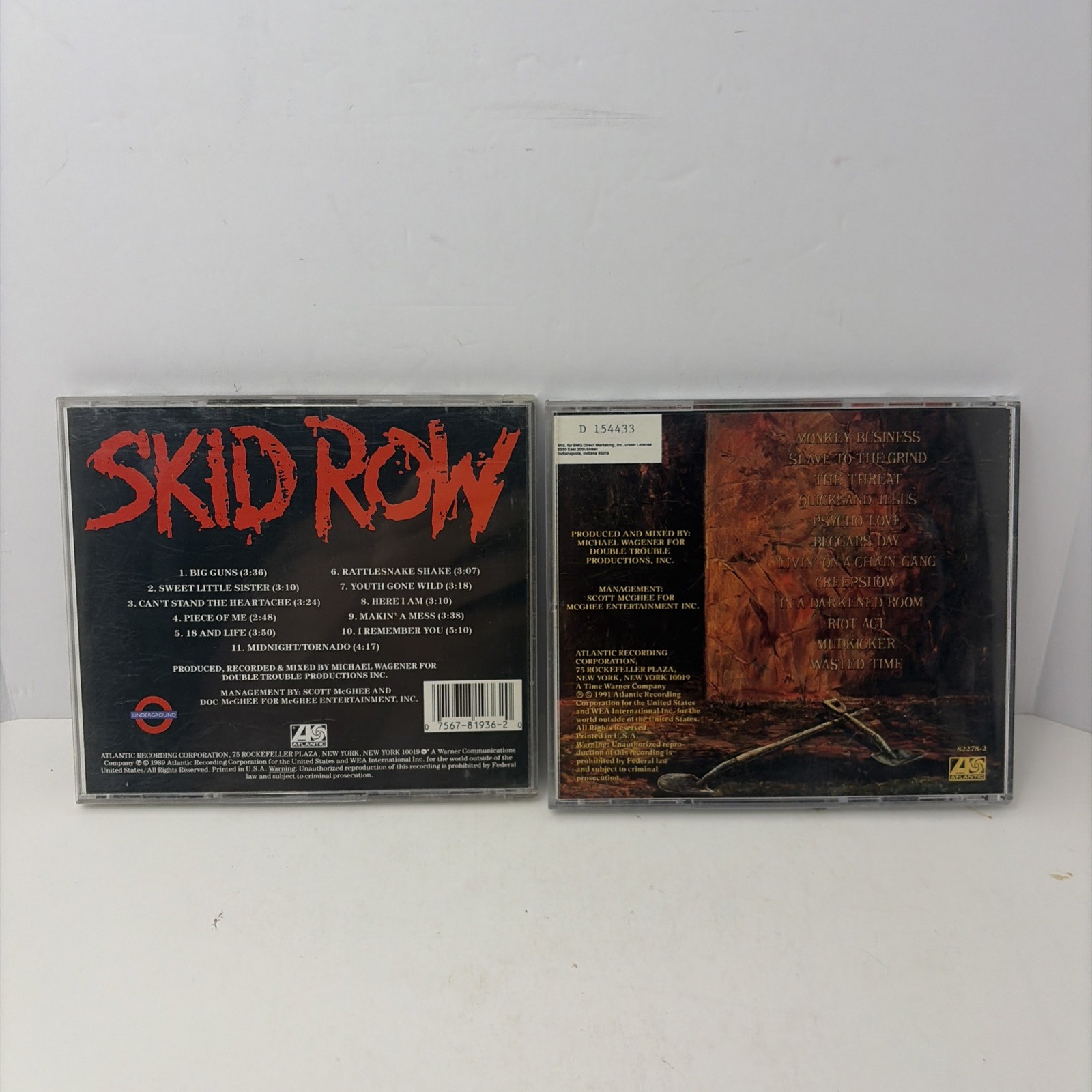Skid Row - 2 CD Lot - Self Titled & Slave To The Grind