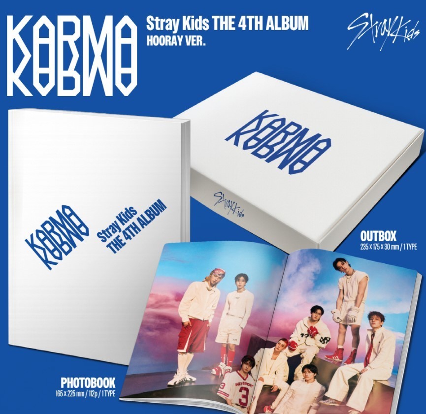 STRAY KIDS [KARMA] The 4th Album CD+Photo Book+10 Card+Sticker+Poster+POB+GIFT
