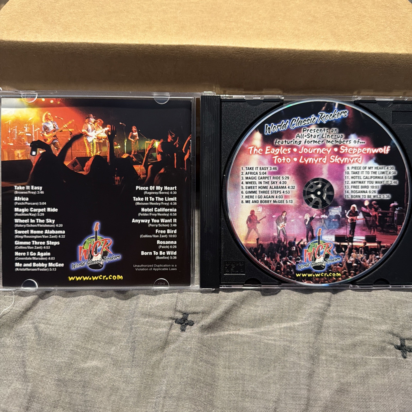 World Classic Rockers WCR Eagles Santana Journey Steppenwolf Toto Skynyrd CD