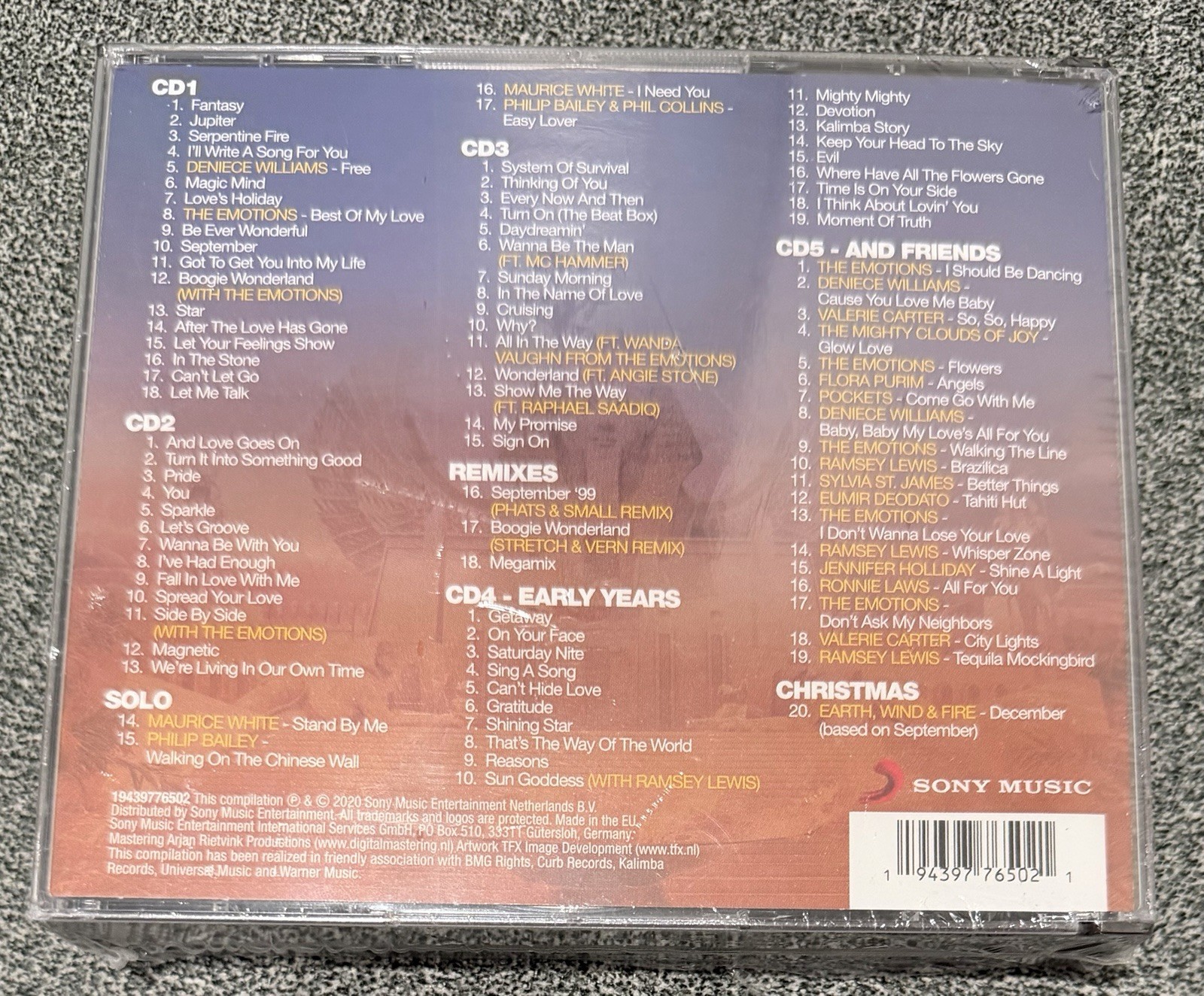 Earth, Wind & Fire 50 Years Anniversary Album 5CD Box Set Brand New Sealed