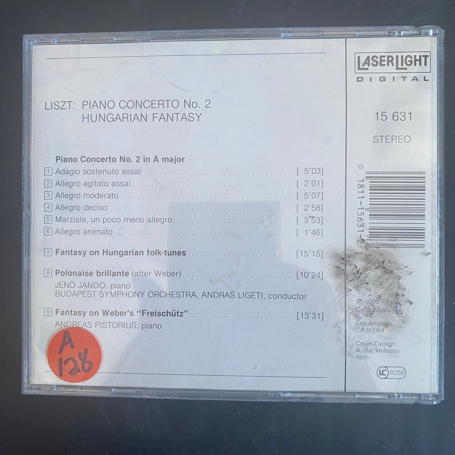 LISZT Jenő Jandó – Piano Concerto No. 2 CD 1990 Classical LaserLight