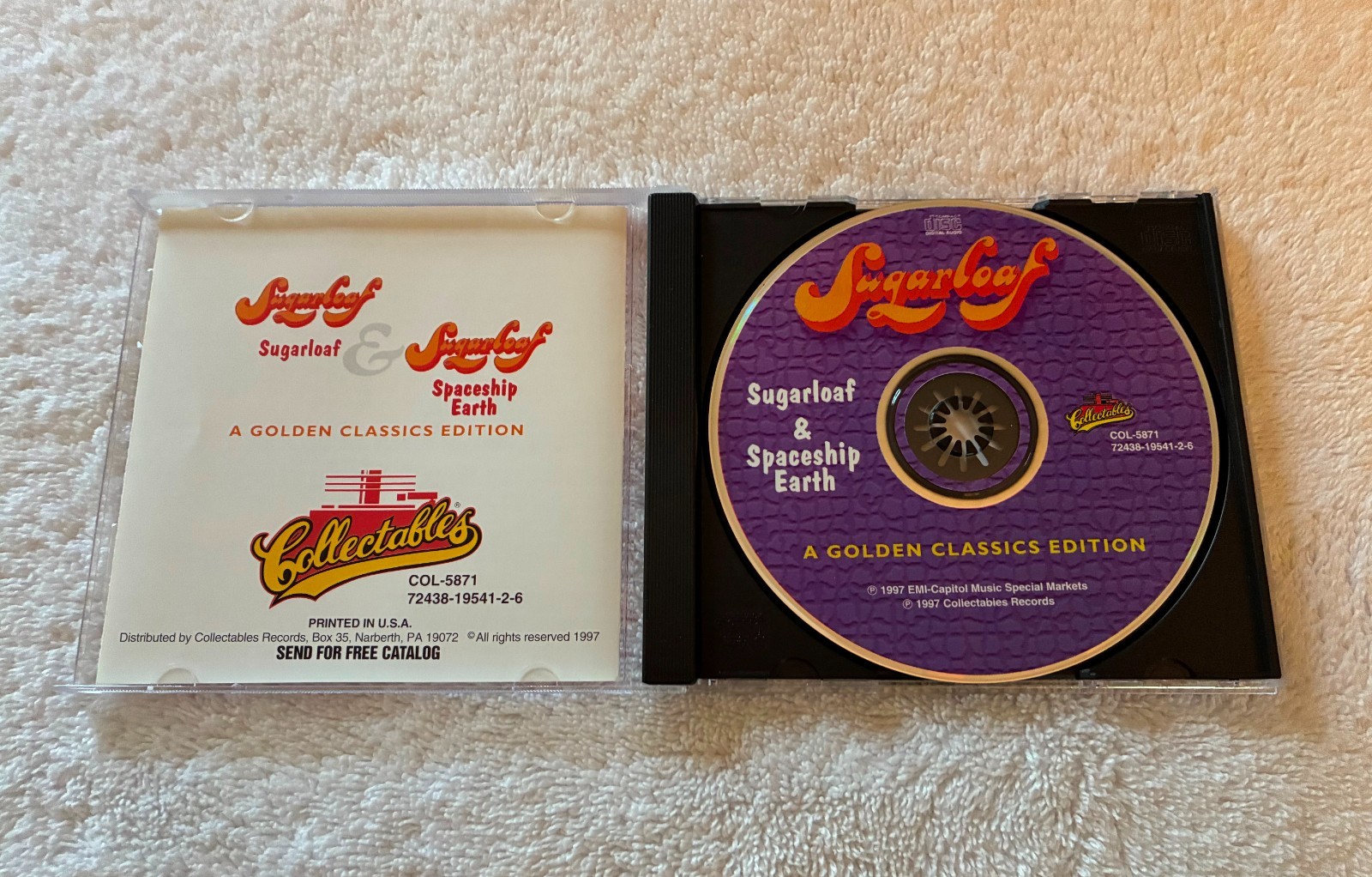 Sugarloaf "Sugarloaf/Spaceship Earth" 2 Albums On 1 CD 1997 Collectables