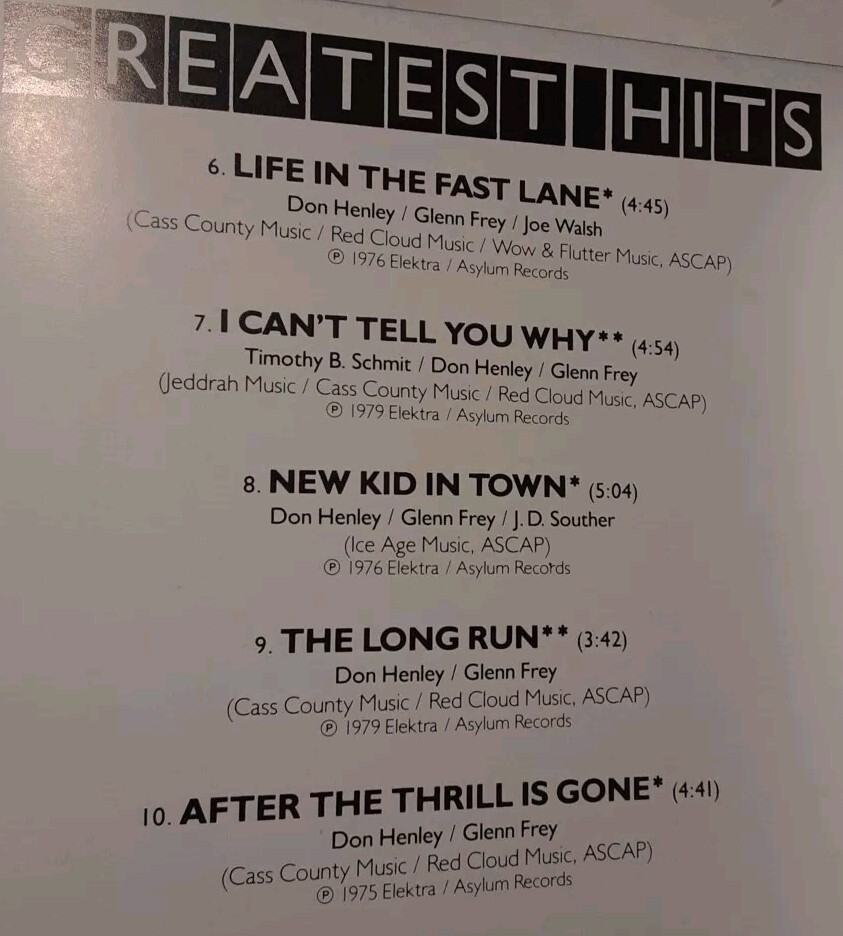 The Eagles Greatest Hits Volume 2 CD Very Good Condition Used Teasted