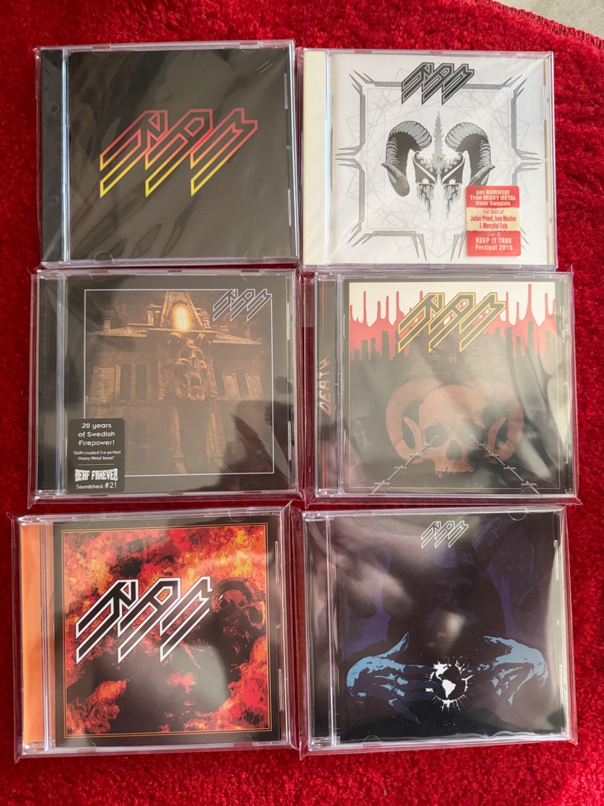 RAM CD Lot 6 Albums Heavy Metal Sweden Death Rod Lightbringer Judas Priest