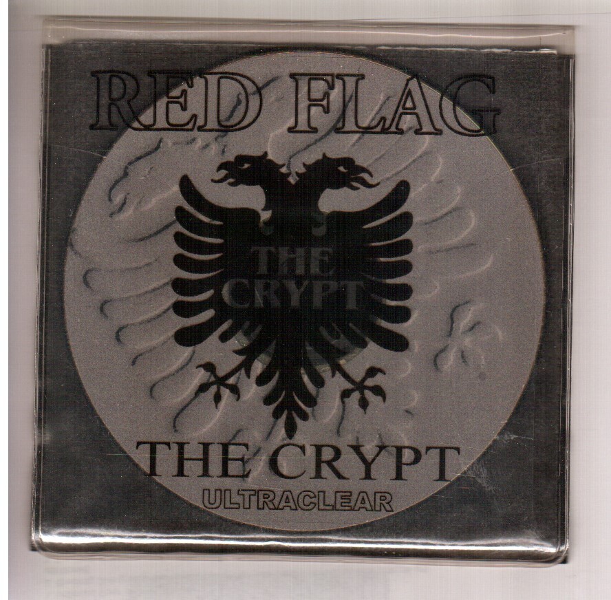 Mega Rare RED FLAG The Crypt Ultraclear CD Black-back CD-R plastic Viewpak