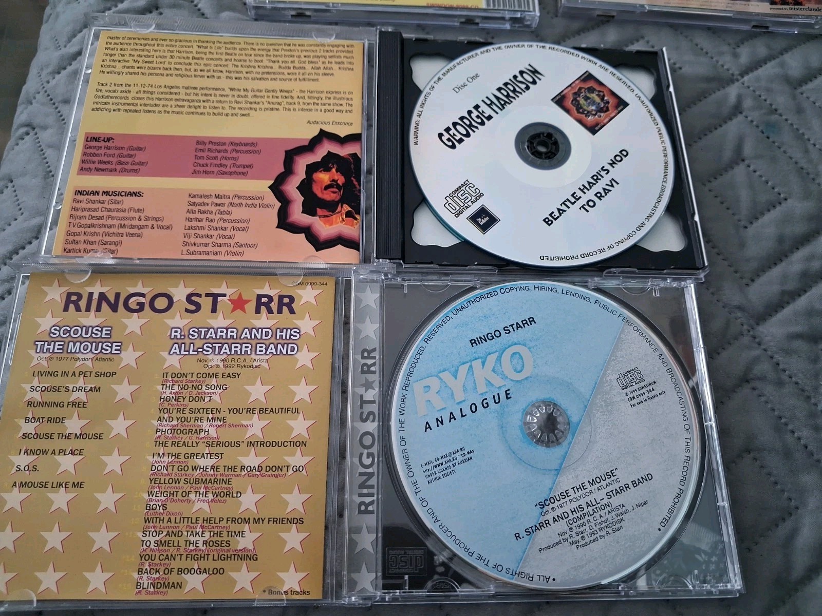 Beatles/George Harrison/Ringo Starr CD Lot. All In Vg+ Condition. Read Discripti