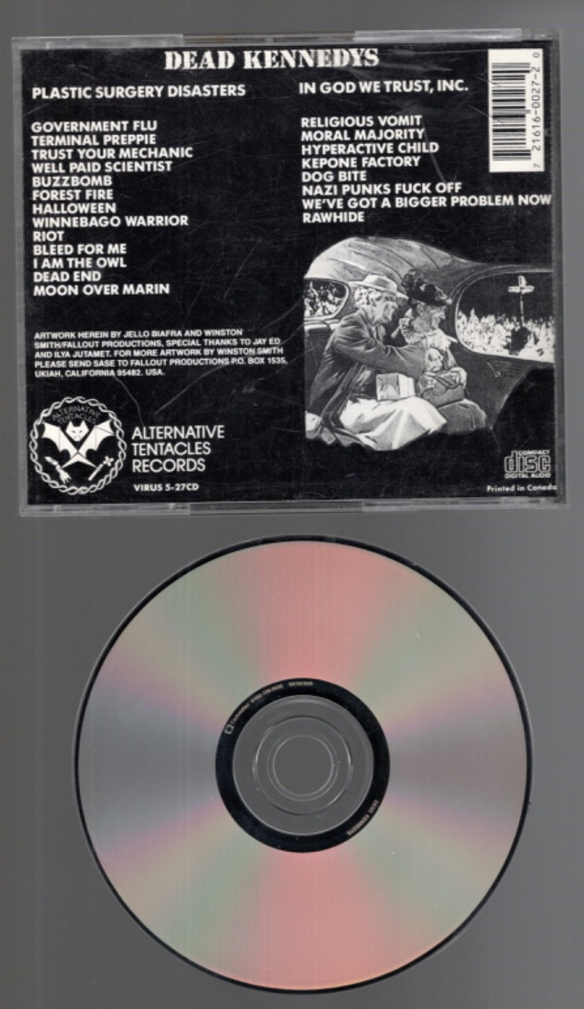 OOP Dead Kennedys CD Plastic Surgery Disasters In God We Trust 1986 Virus 5/27