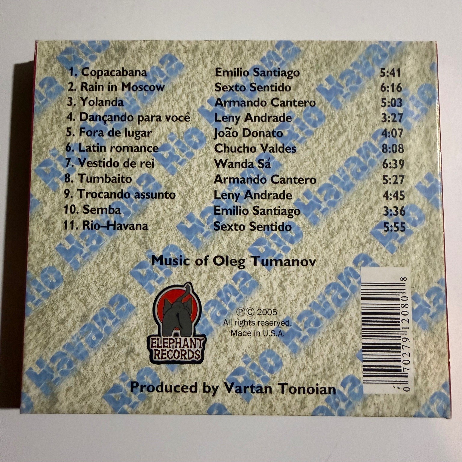 Various Artists – Rio Havana CD 2005 Latin Jazz Bossa Nova Elephant Records