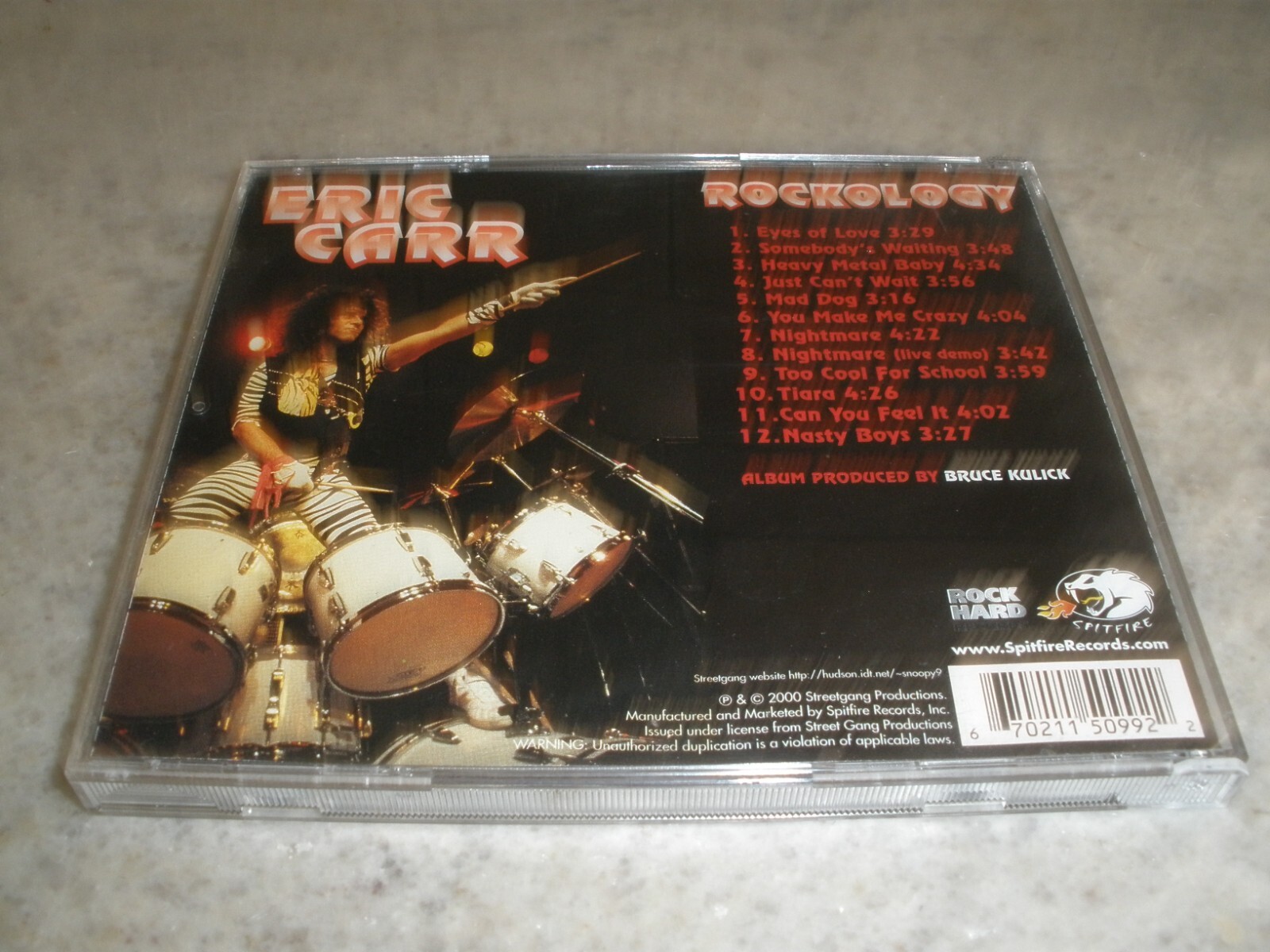 KISS ERIC CARR Rockology CD Spitfire Original US 2000 Release