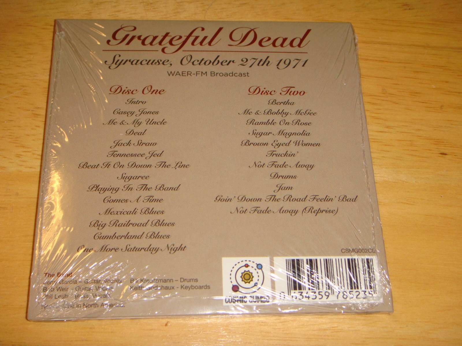 Grateful Dead LIVE 10/27/1971 Syracuse New York SEALED 2CD Import COMES A TIME!