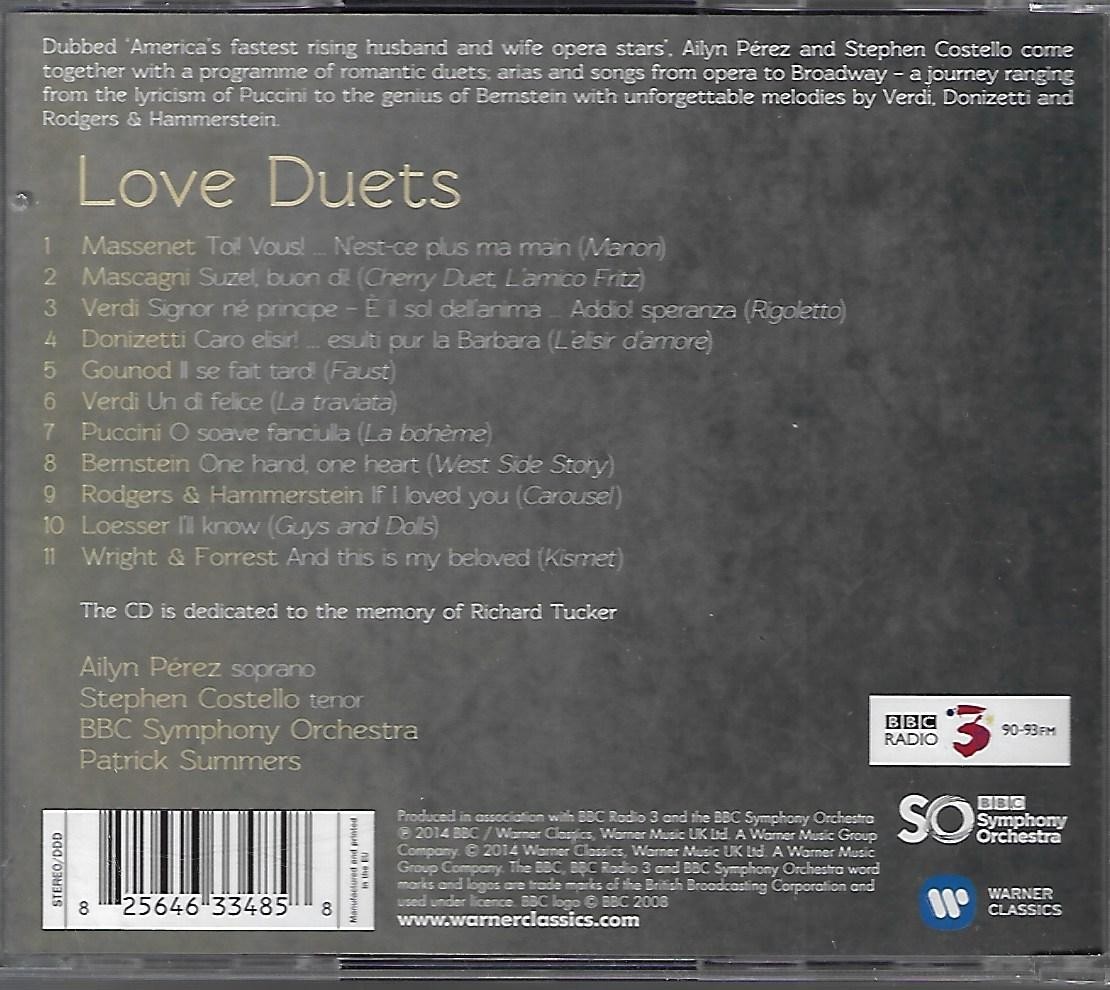 Love Duets by Ailyn Perez & Stephen Costello (CD, 2014, Warner Classics)