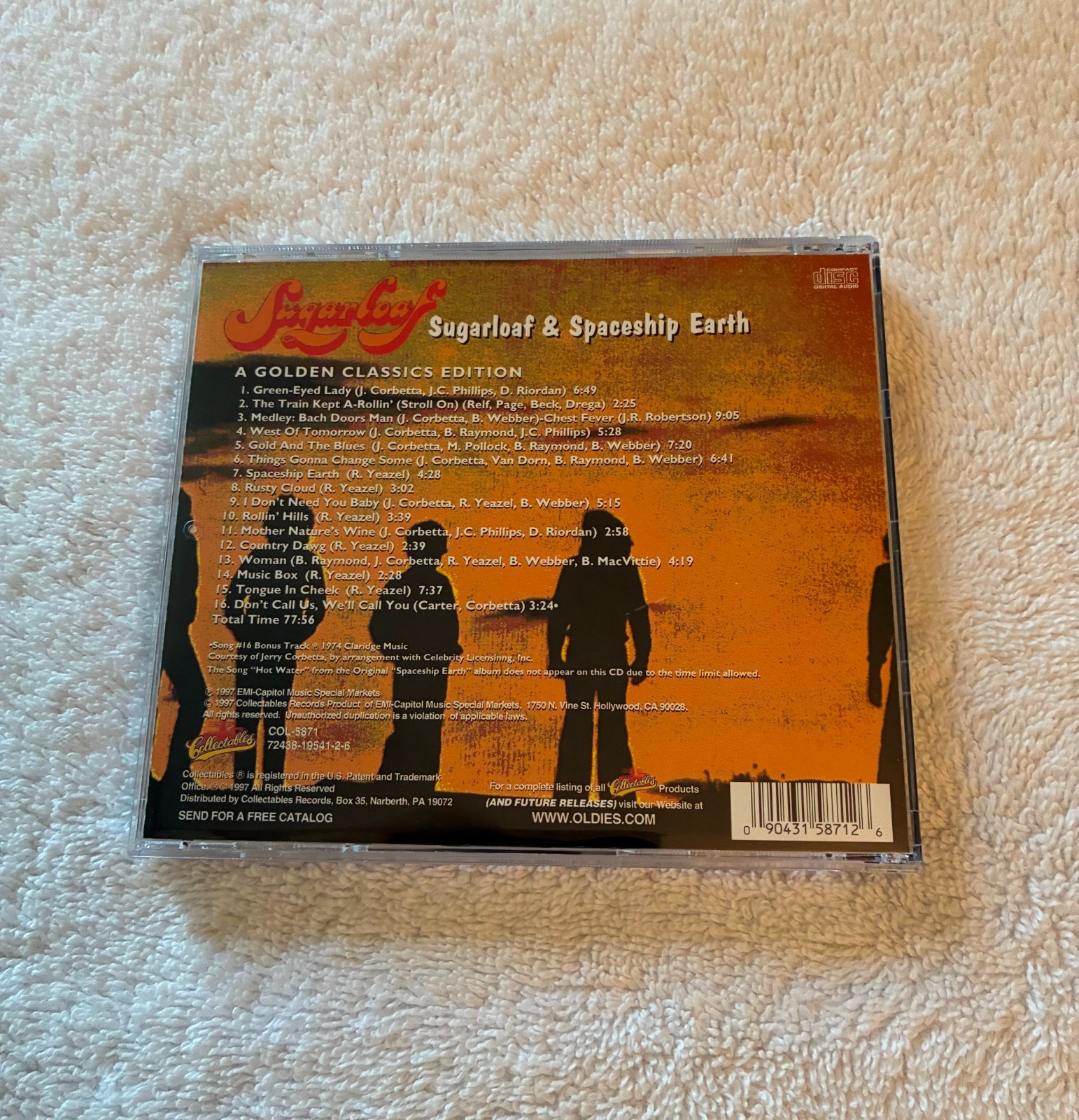 Sugarloaf "Sugarloaf/Spaceship Earth" 2 Albums On 1 CD 1997 Collectables