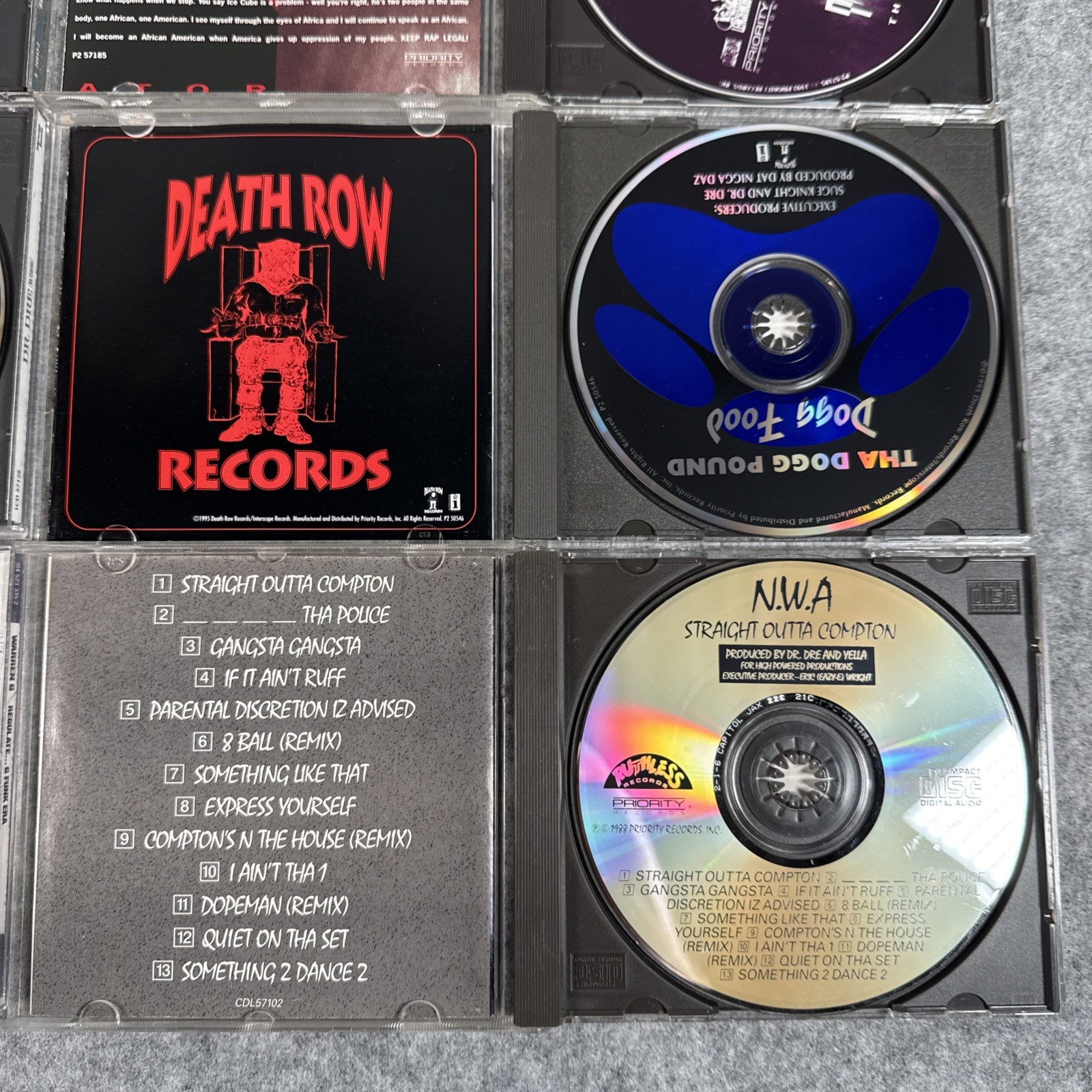 West Coast Rap CD Lot Of 7 Dr Dre NWA Ice Cube Warren G Dogg Pound Boyz Hood