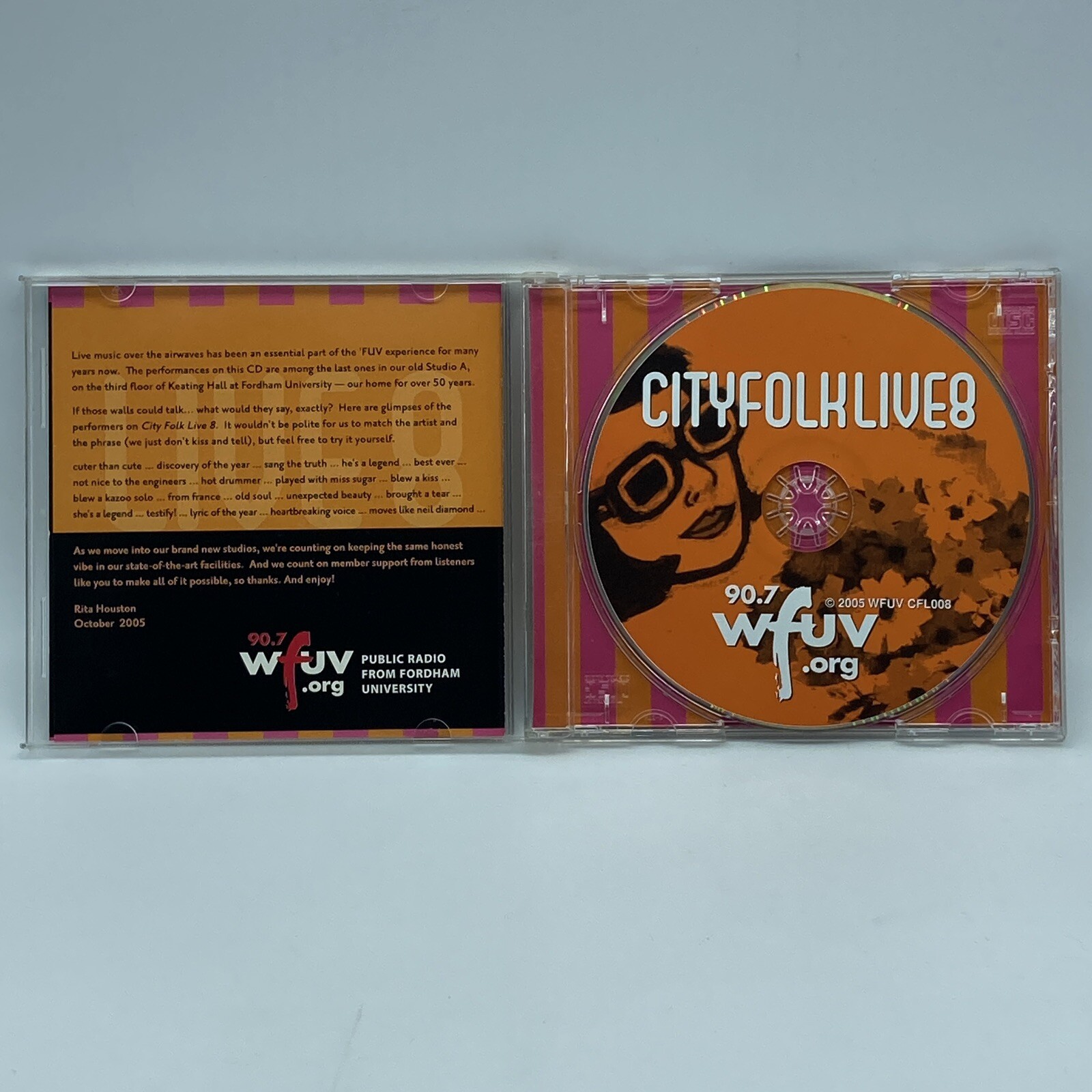 90.7 WFUV "City Folk Live 8" CD OOP 2005 New York City FM Radio Volume VIII Rock