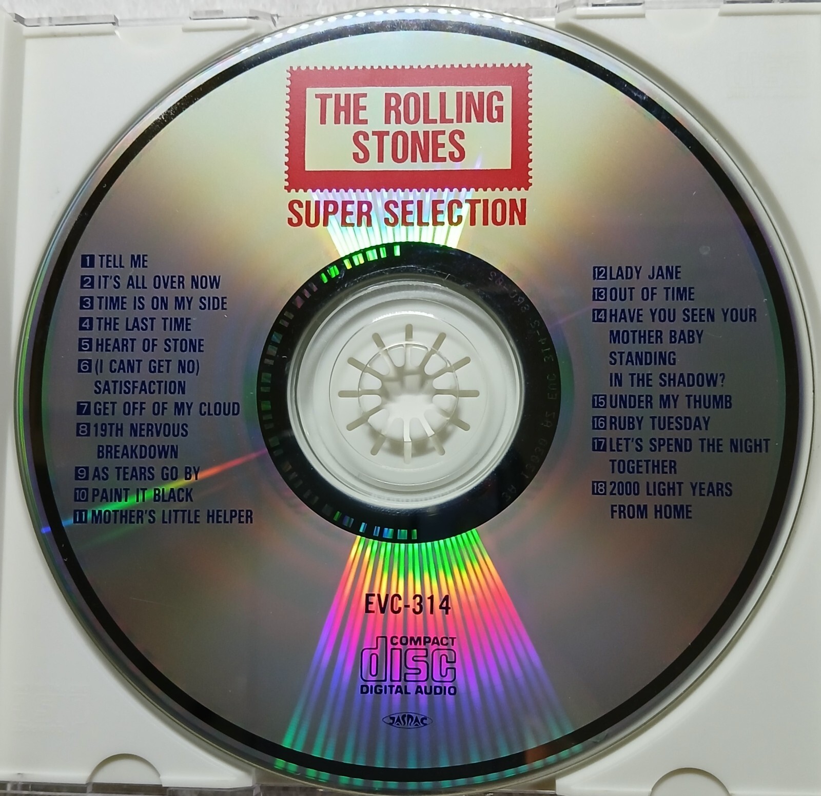 Rolling Stones Super Selection IMPORT JAPAN JASRAC CD EVC-314 18 Tracks 56 Min