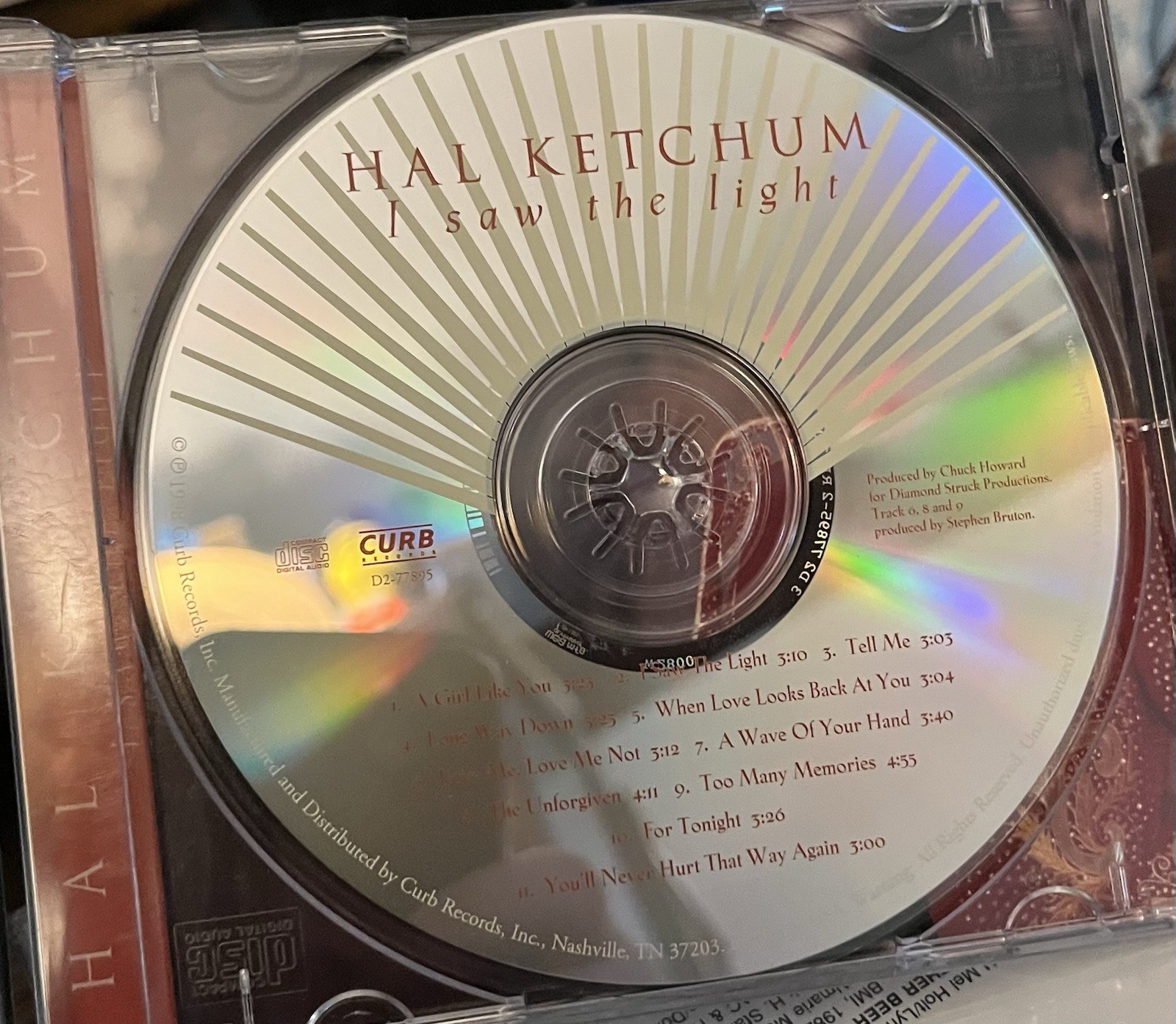 Hal Ketchum 'I Saw the Light'-Tell Me-the Unforgiven,Long way Down,Cd Usedtested