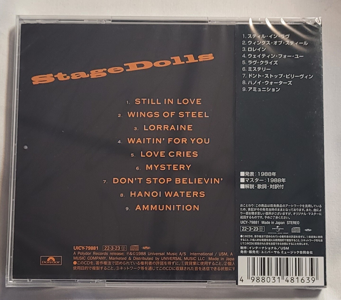 Stage Dolls 1988 self titled CD new Japan reissue s/t same