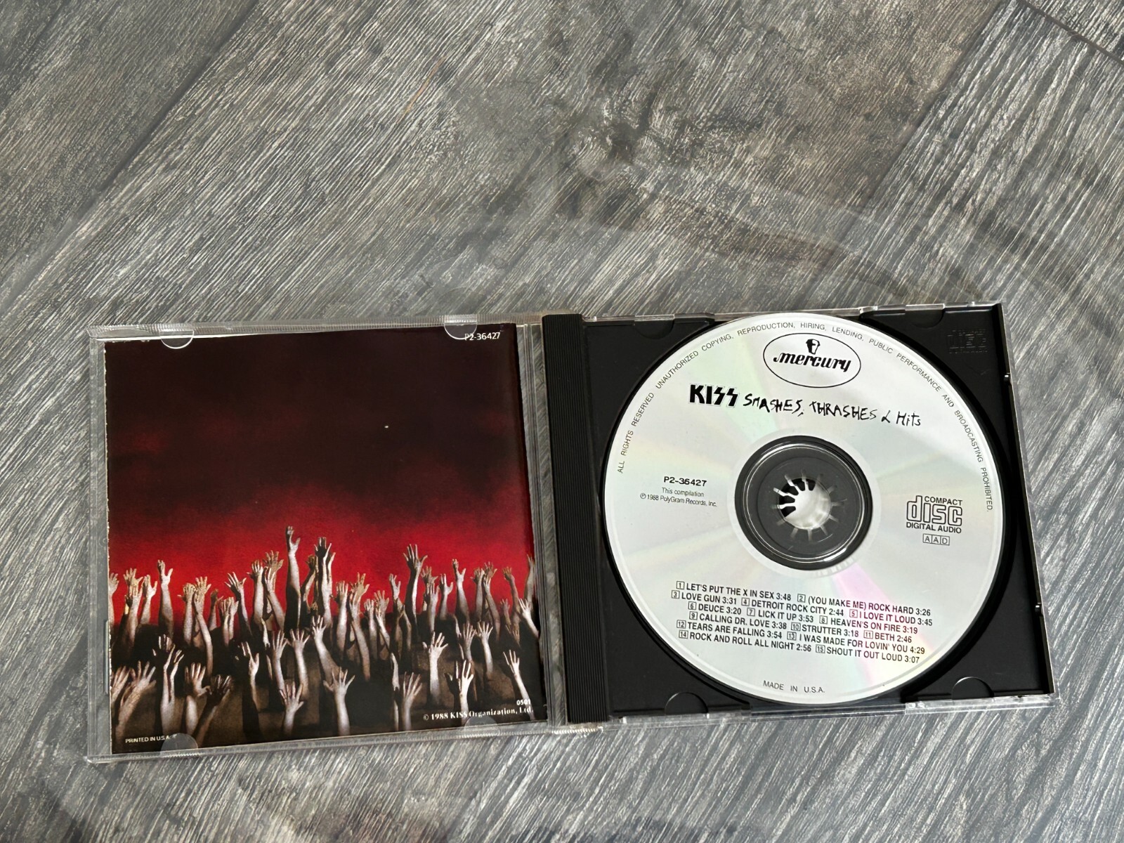 KISS CD Smashes Thrashes & Hits CRC USA Vintage Kiss Eric Carr Bruce Kulick