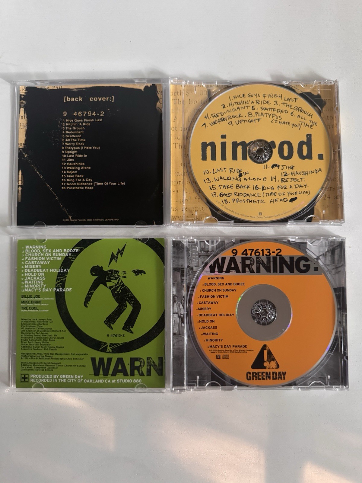 Green Day CD Collection Lot (8 CDs) American Idiot Nimrod Warning 1039 + More