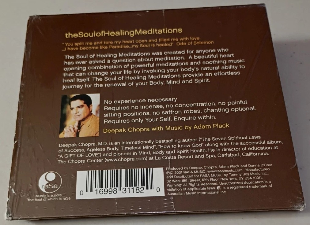 DEEPAK CHOPRA The Soul Of Healing Meditations CD NEW SEALED PBS As Seen On TV