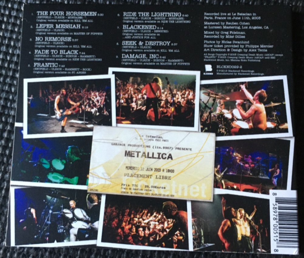 METALLICA Liberte Egalite Fraternite Digipak CD 2016 RECORD STORE DAY Rsd