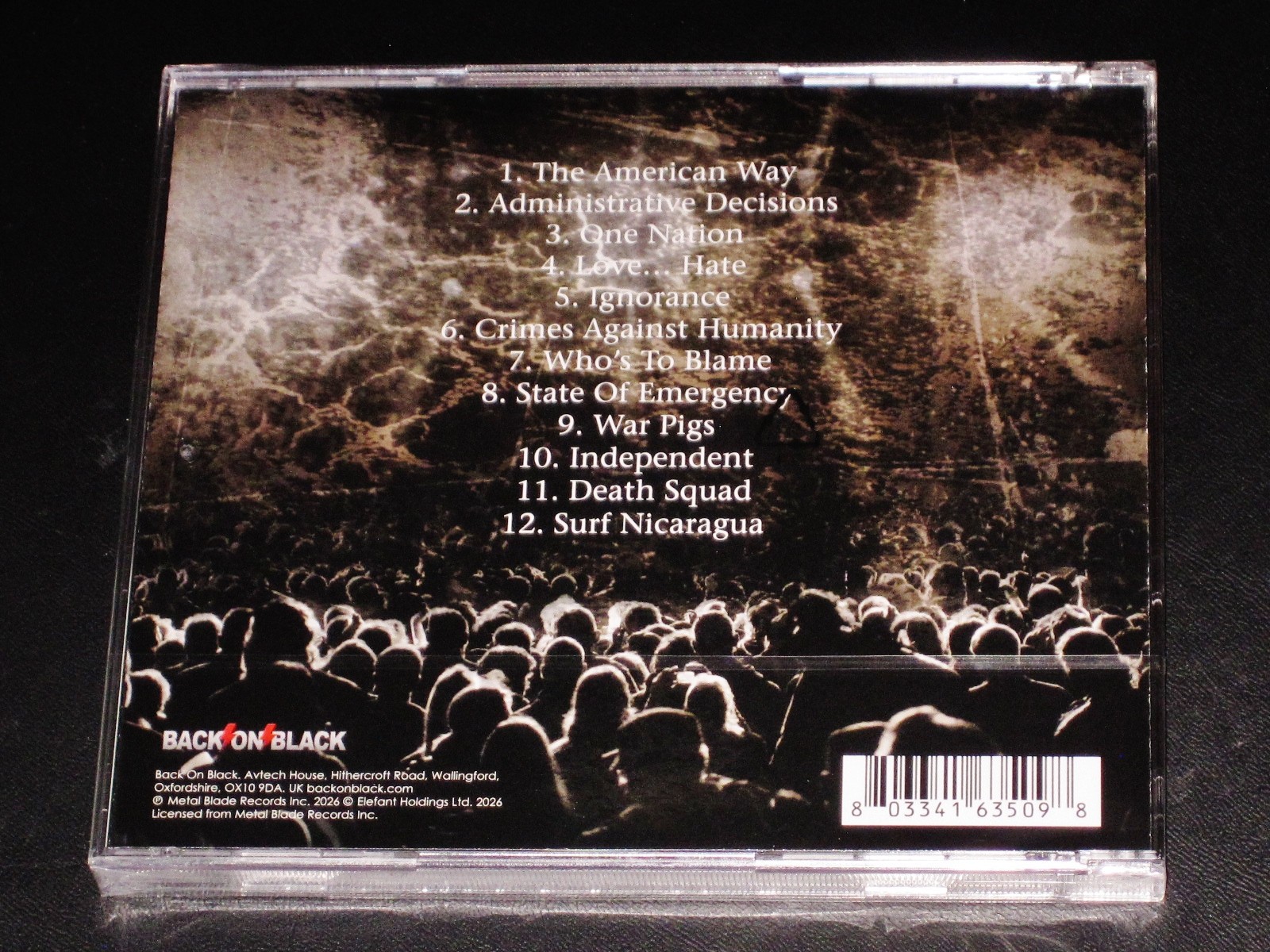 Sacred Reich: Live At Wacken CD 2026 Reissue Back On Black Records UK JC NEW