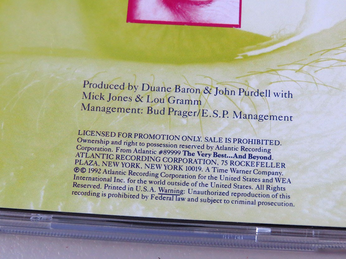 Foreigner SIGNED 1992 Soul Doctor Radio Promo CD by Mick Jones Lou Gramm