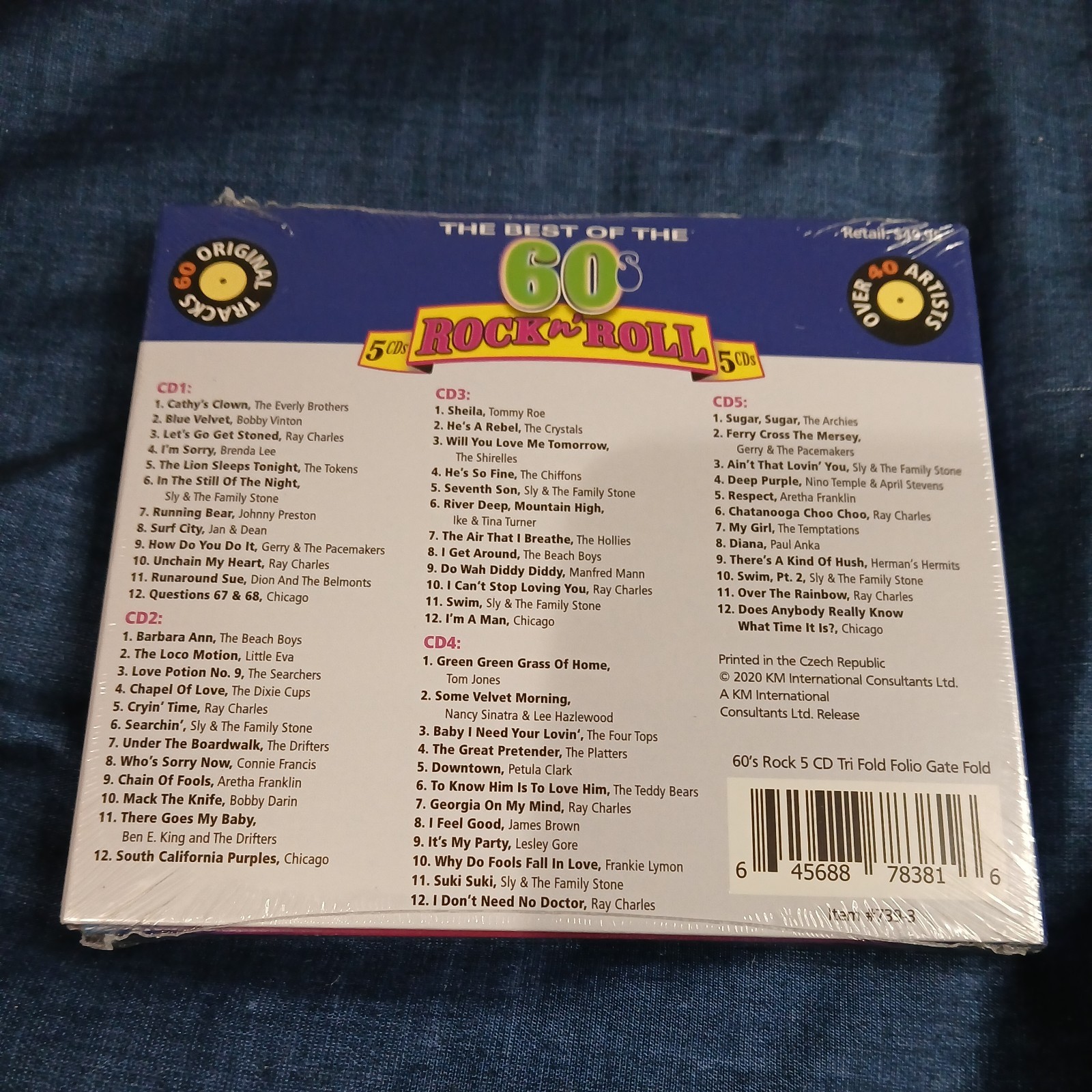 60s Rock n Roll - The Best Of CD- Beach Boys, Tom Jones, Everly Bros Chicago New