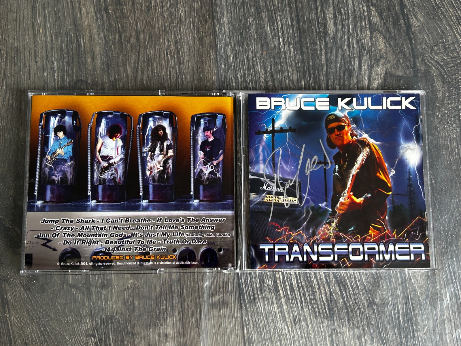 Kiss No Disc CD BRUCE KULICK Transformer SIGNED AUTOGRAPH Booklet 2003 USA