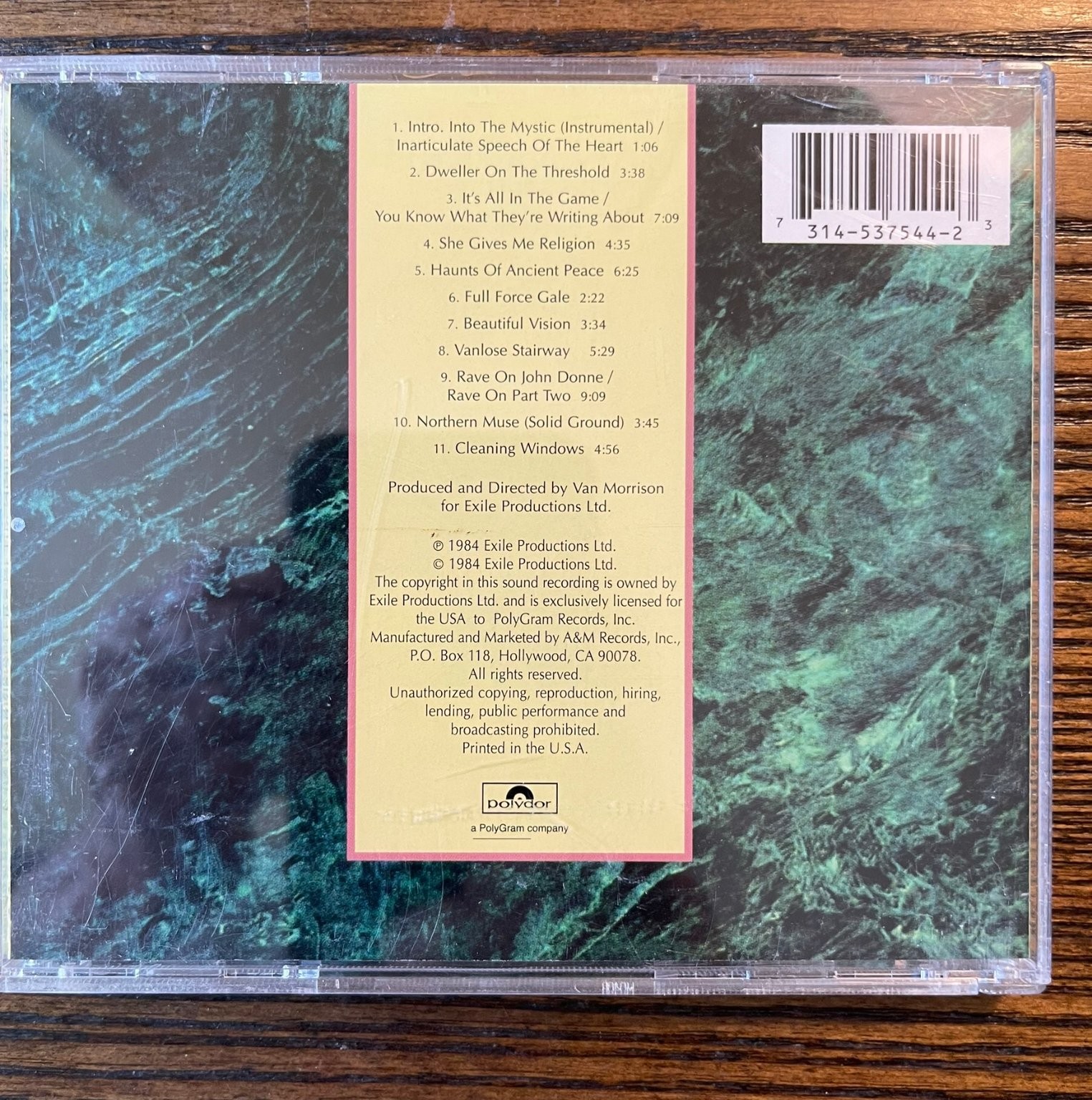 Van Morrison – Live At The Grand Opera House Belfast CD 1984 Polydor : VG