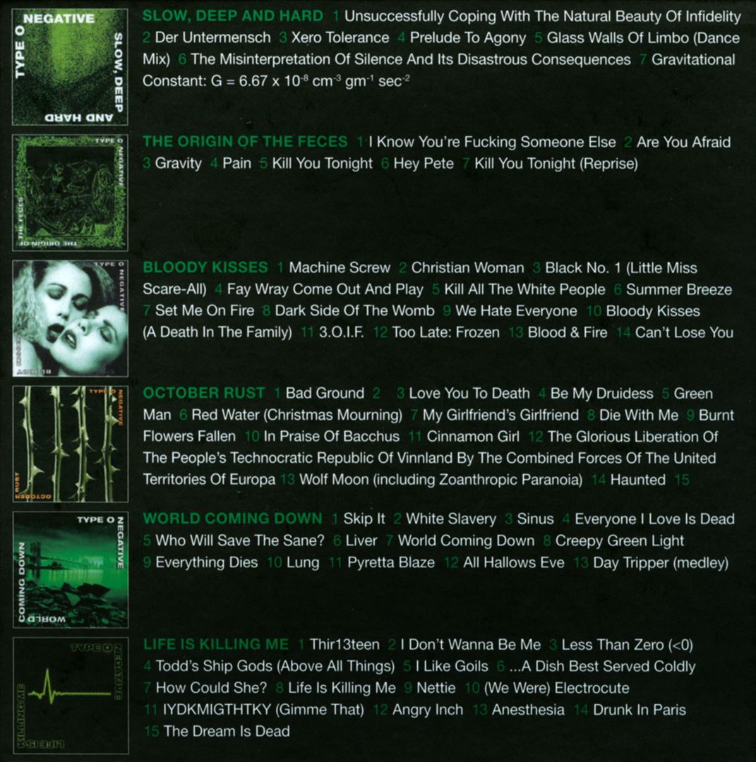 TYPE O NEGATIVE - THE COMPLETE ROADRUNNER COLLECTION 1991-2003 * NEW CD
