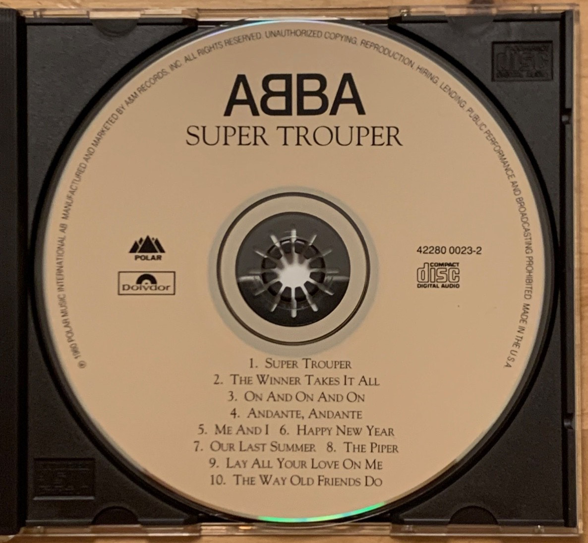 ABBA Super Trouper CD Polydor – Polar – 42280 0023-2 Excellect US version