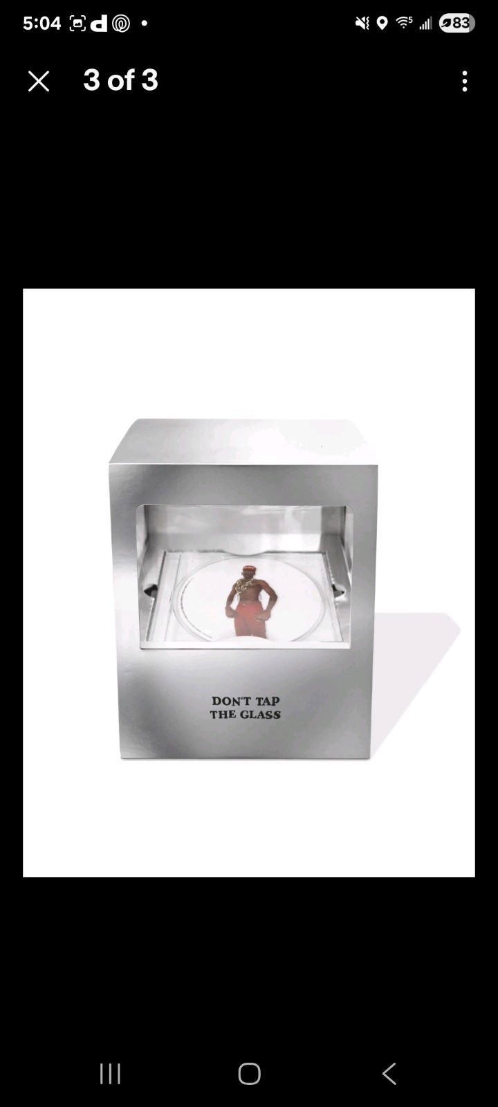TYLER THE CREATOR DONT TAP THE GLASS BOX SET LARGE BLACK TEE + CD. BOX SET!