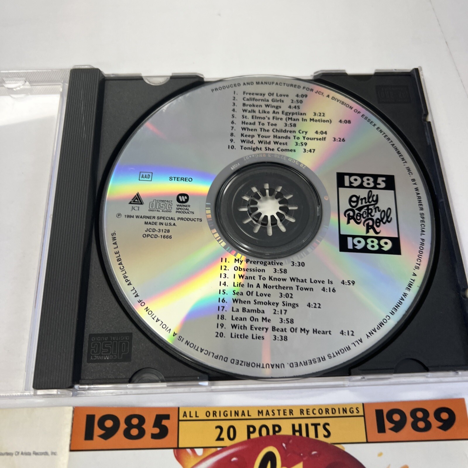 Only Rock 'N Roll 1985-1989: #1 Radio Hits [1998] by Various Artists (CD, 1994,