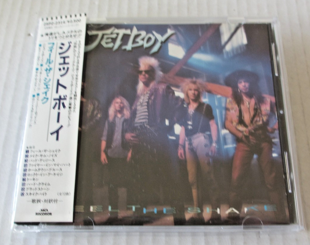JETBOY- FEEL THE SHAKE CD JAPAN 1988 80s HAIR METAL / GLAM ROCK 25P2-2314 RARE!