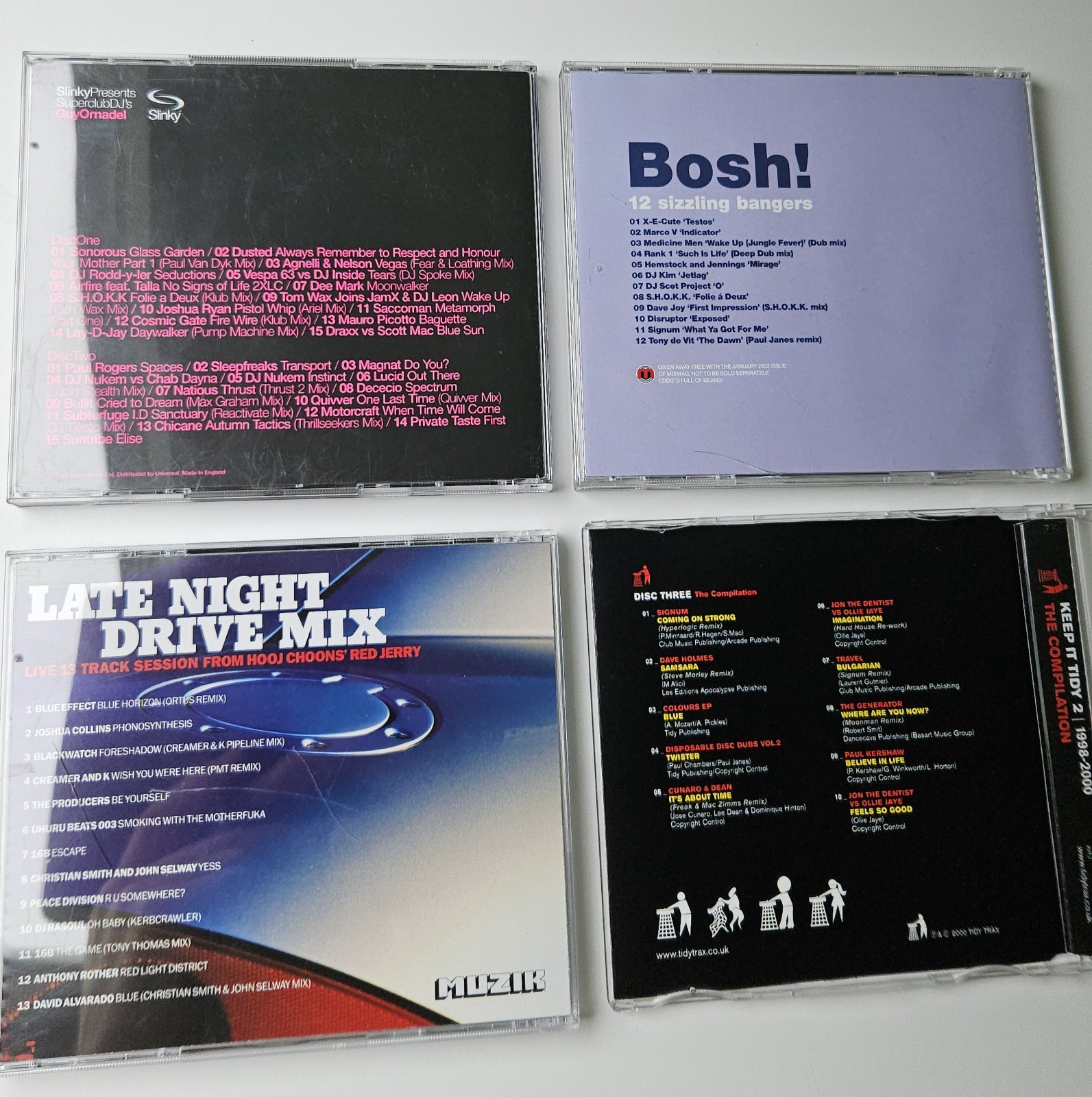 4x Hard House CD Bundle Guy Ornadel Red Jerry Hooj Choons Tidy Trax