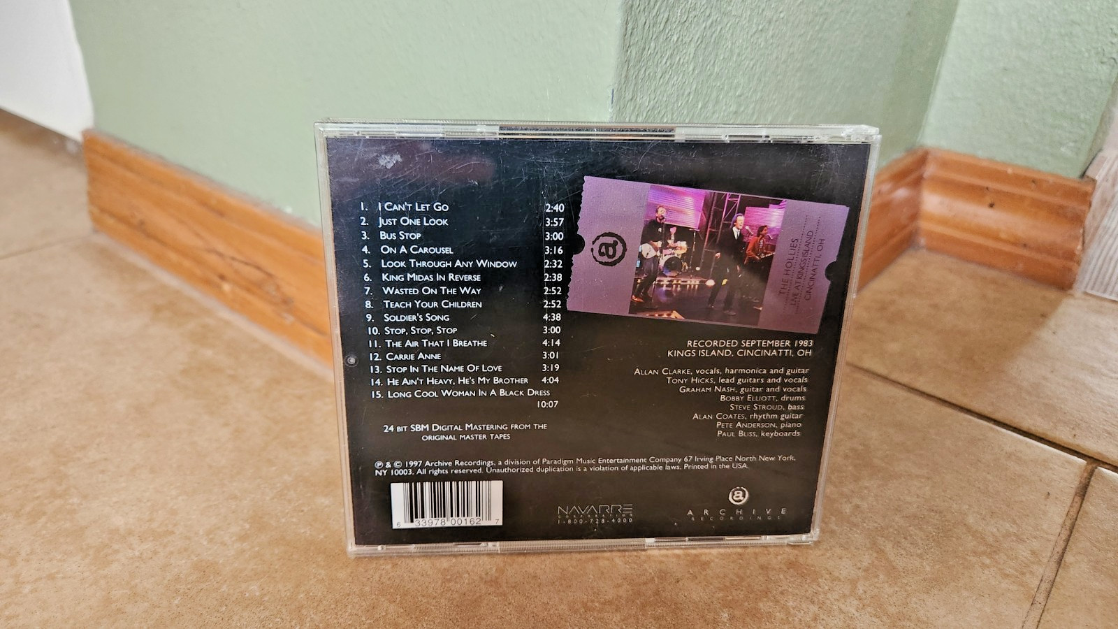 The Hollies Archive Alive! cd Live 1983 Graham Nash Allan Clarke Navarre label