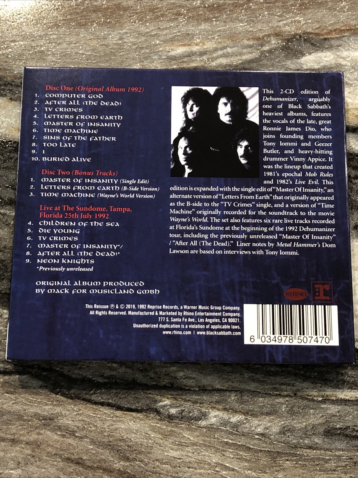 Black Sabbath Dehumanizer 2019 CD 2 Disc Remastered Expanded Edition Like New