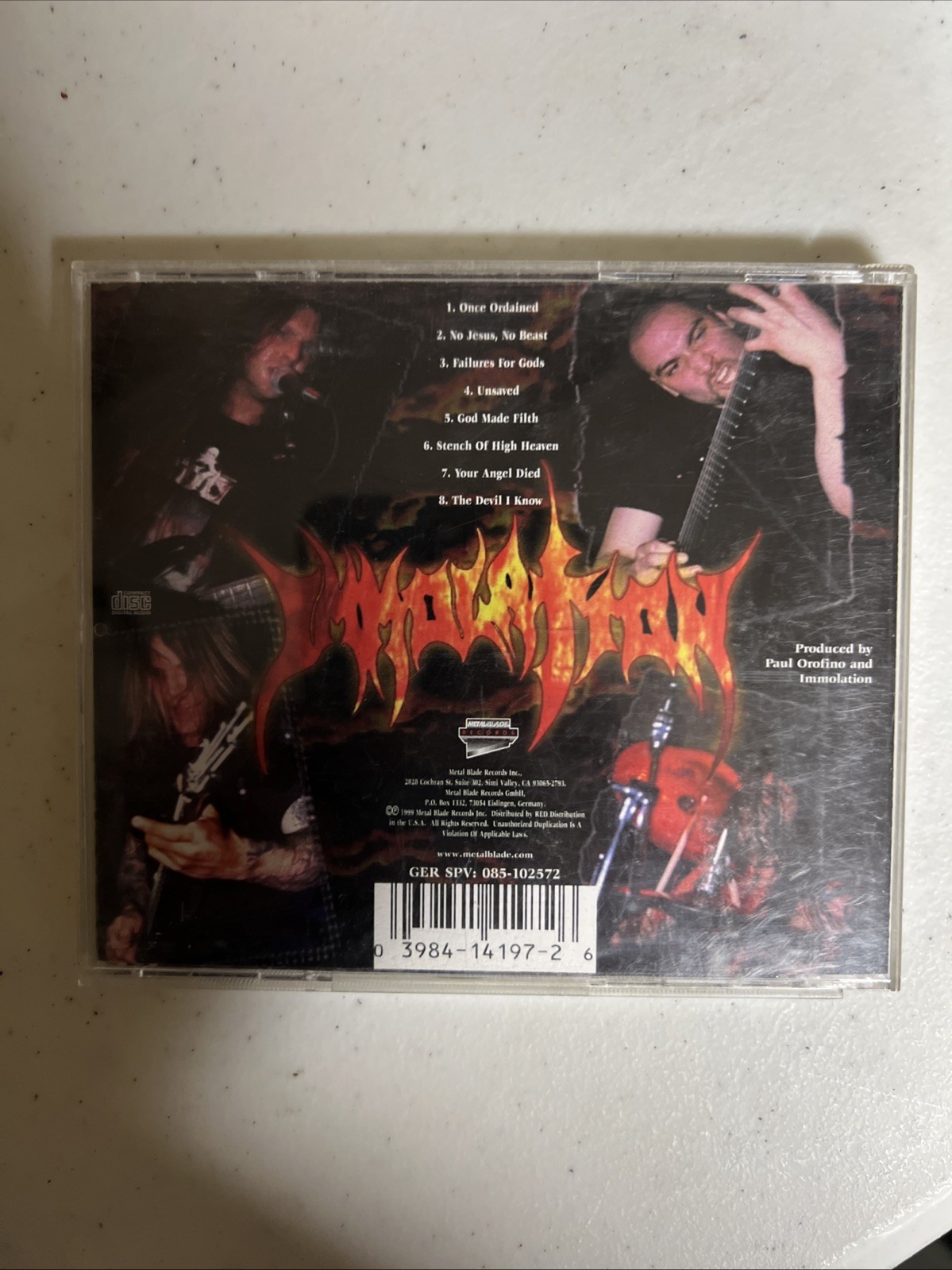 Immolation: Failures For Gods CD 1999 Metal Blade Recs Germany 3984-14197-2 NEW