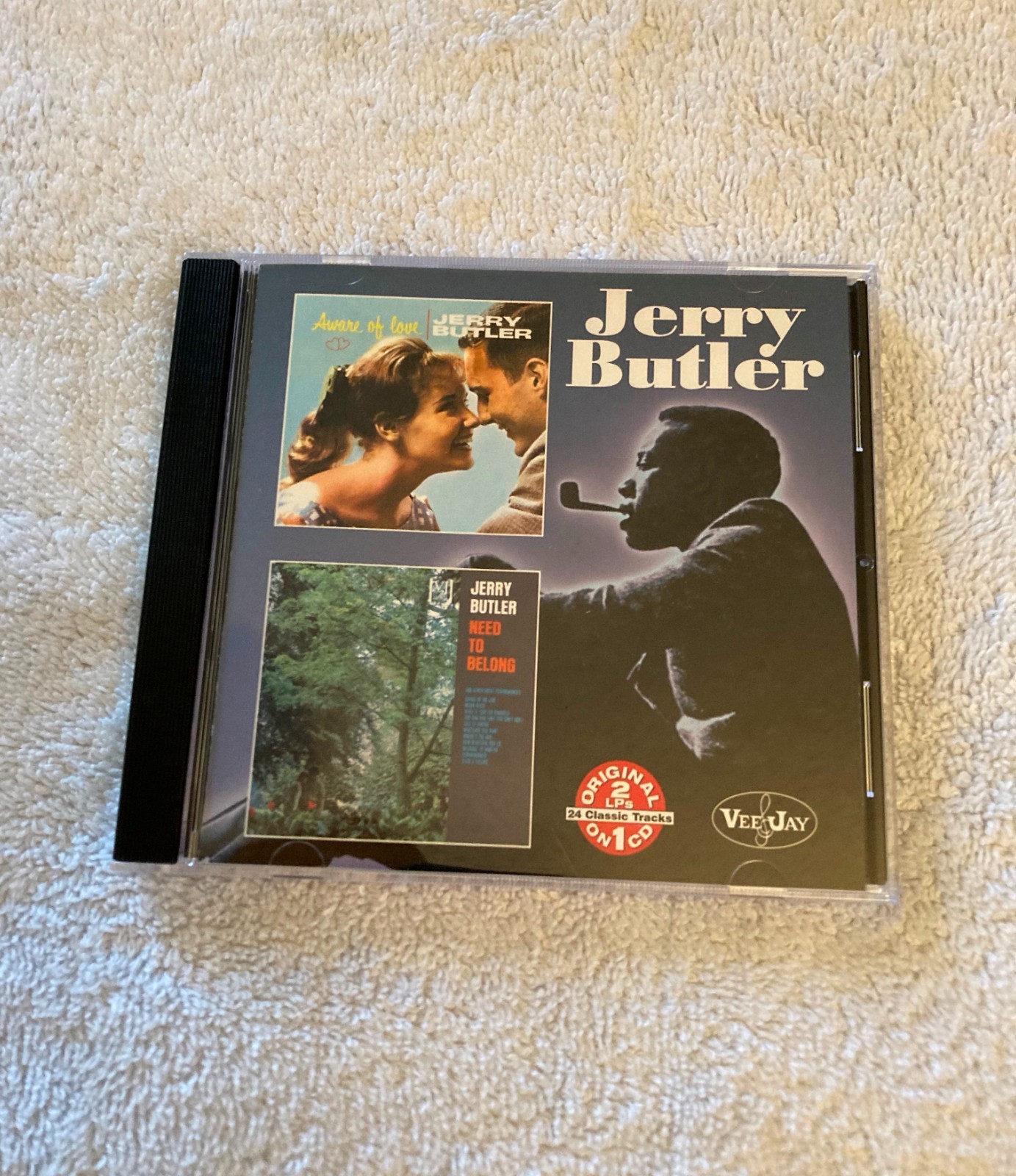 Jerry Butler "Aware Of Love/Need To Belong" 2 Albums On 1 CD Collectables 2000