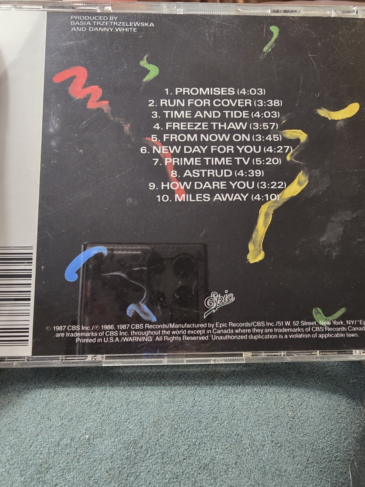 Basia Time and Tide CD Album (Epic EK 40767) 1987 Pop, 1980s Jewel Case