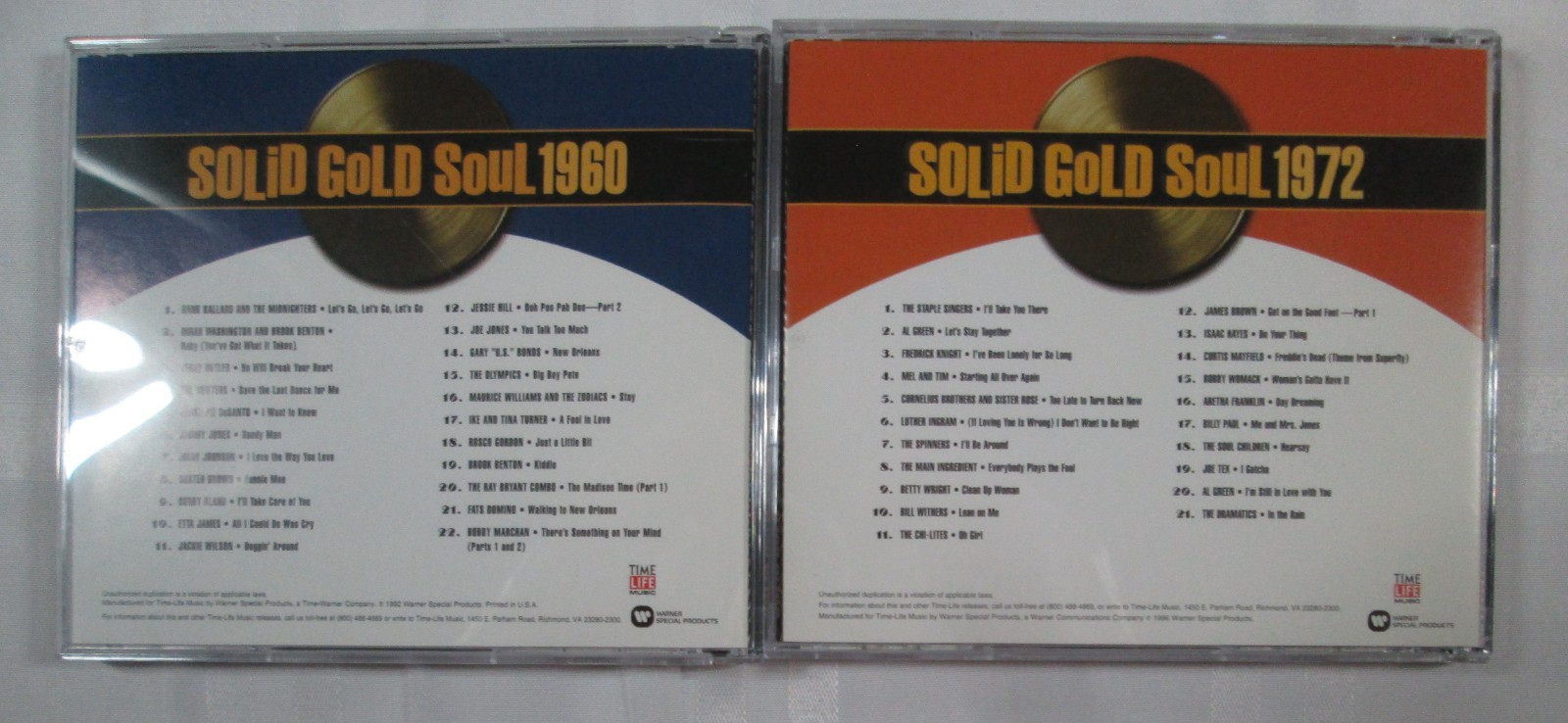 CD Lot Of 15 Solid Gold Soul Time-Life Compilations - Includes 1950s To 1970s