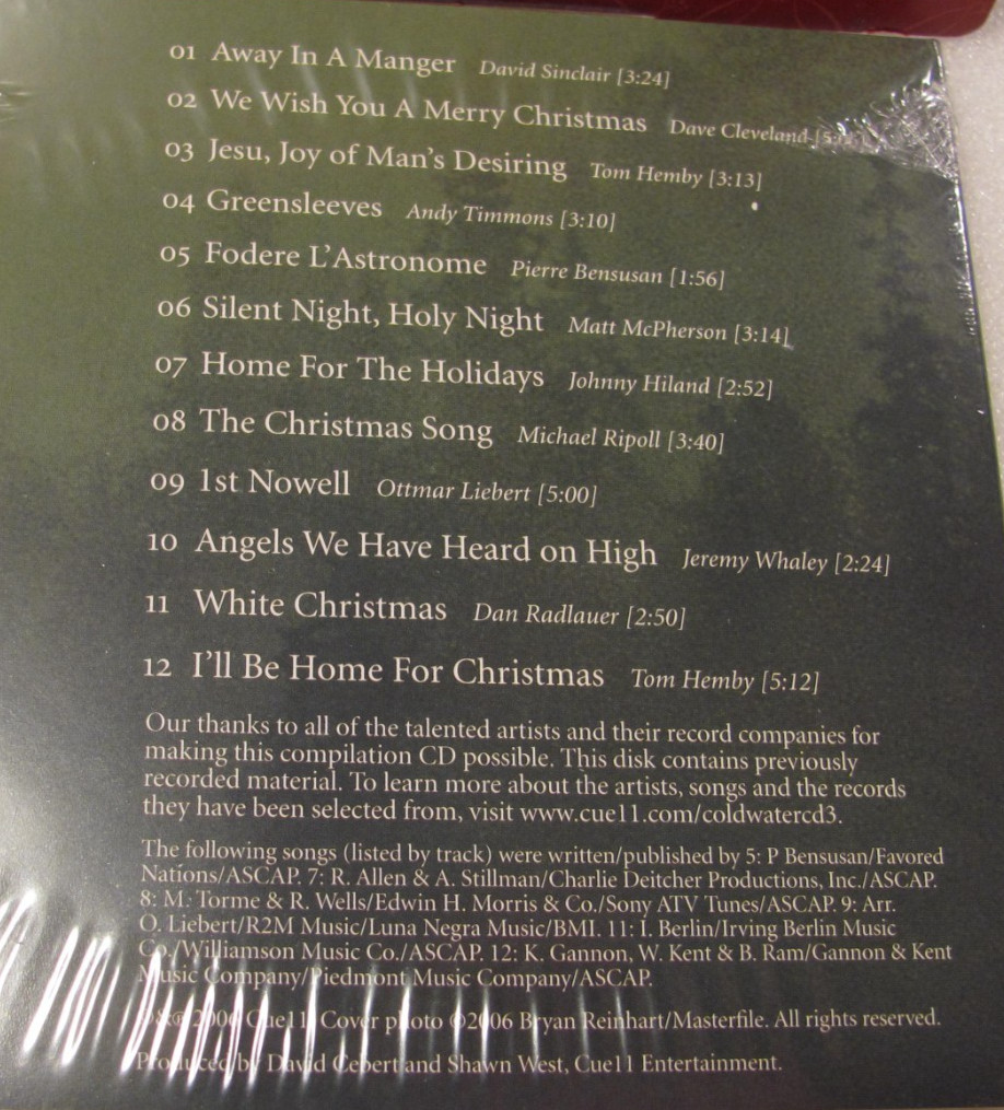 Coldwater Creek Holiday Music CD New Sealed Volume 3 Loyalty Buyer Reward Home