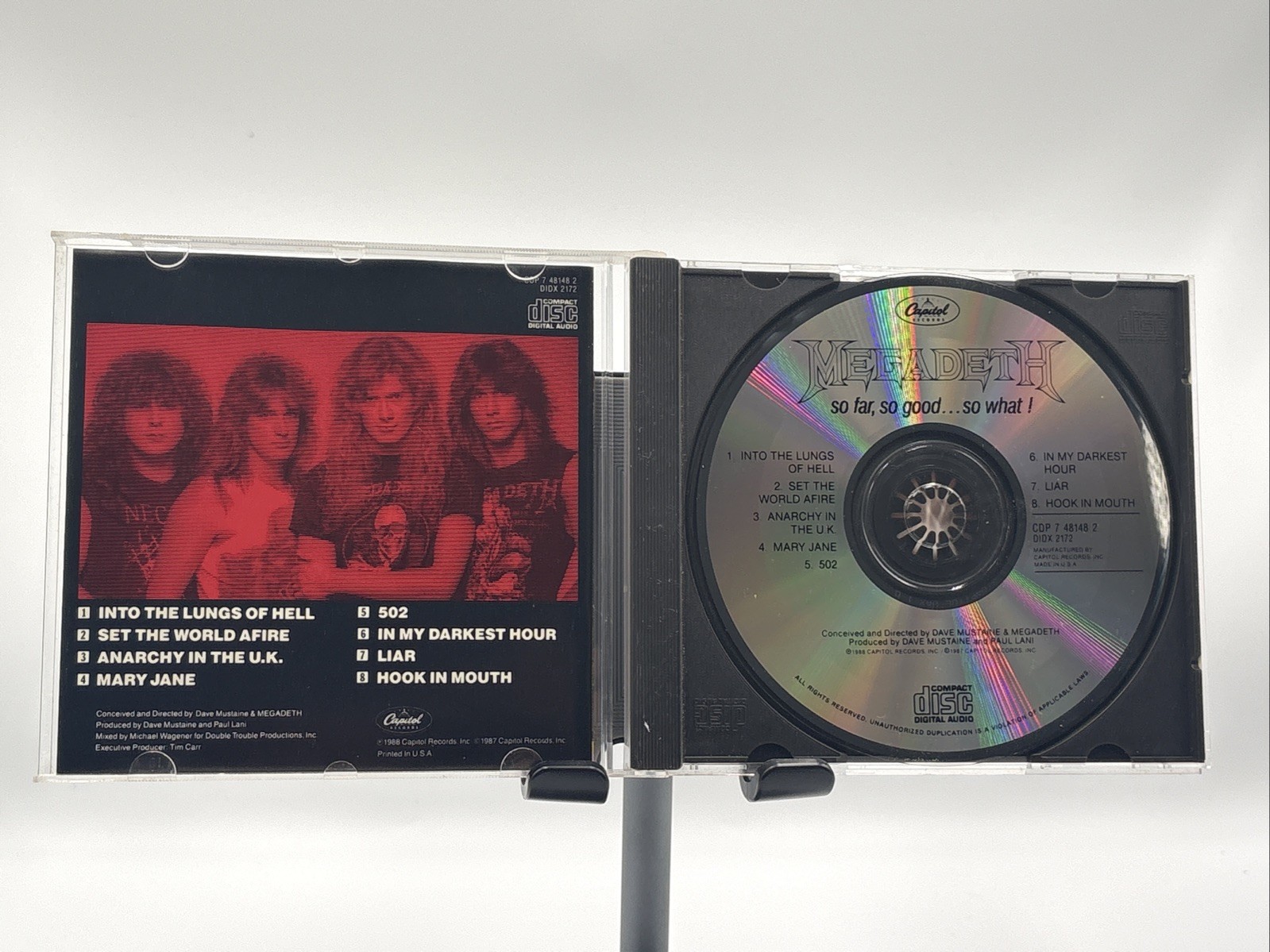 Megadeth So Far, So Good... So What! CD 1988 Capitol Original Pressing VG
