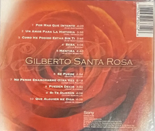 Gilberto Santa Rosa - Solo Bolero (CD) (Very Good (VG)) SMK70371