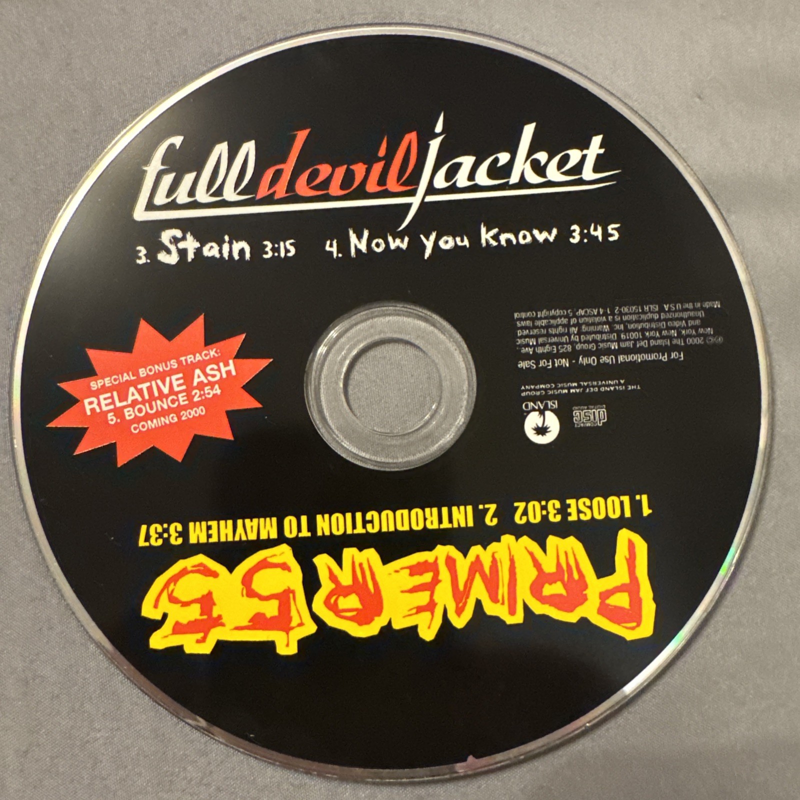 PRIMER 55 Introduction to Mayhem FULL DEVIL JACKET CD PROMO NU METAL HARDCORE