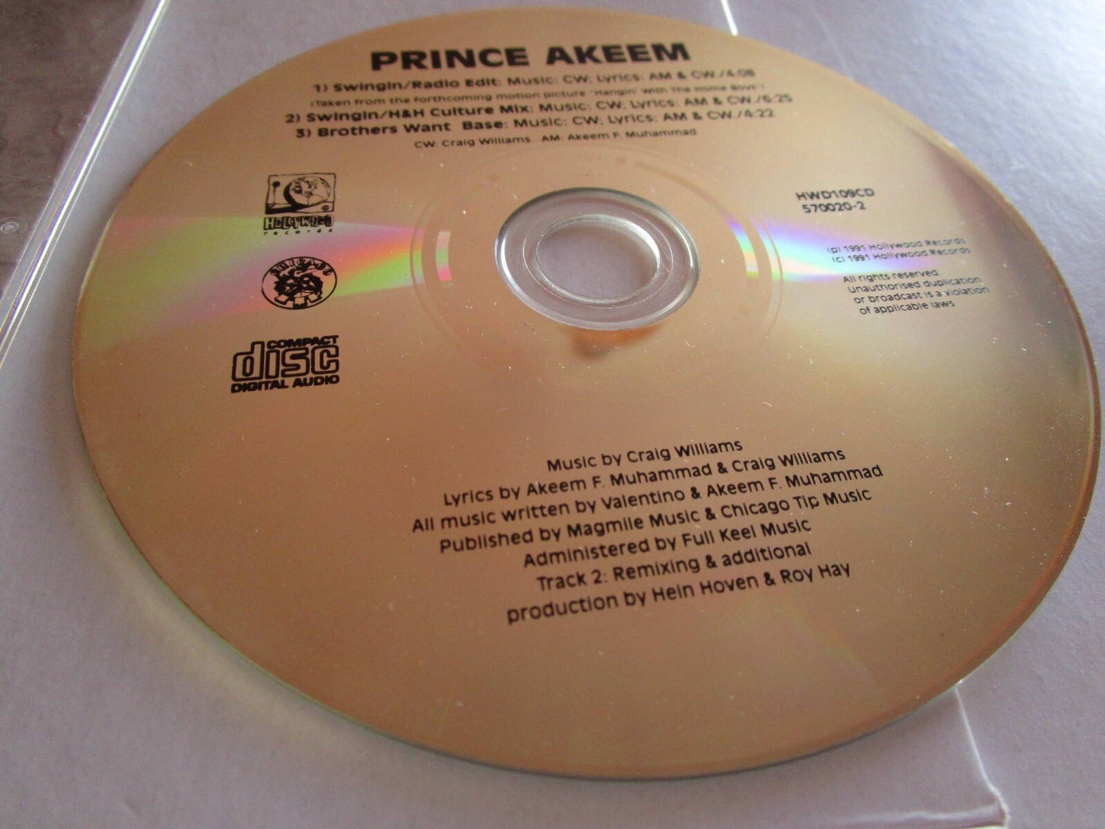 Prince Akeem Swingin' Hollywood Records HWD109CD, 570020-2 CD Maxi-Single